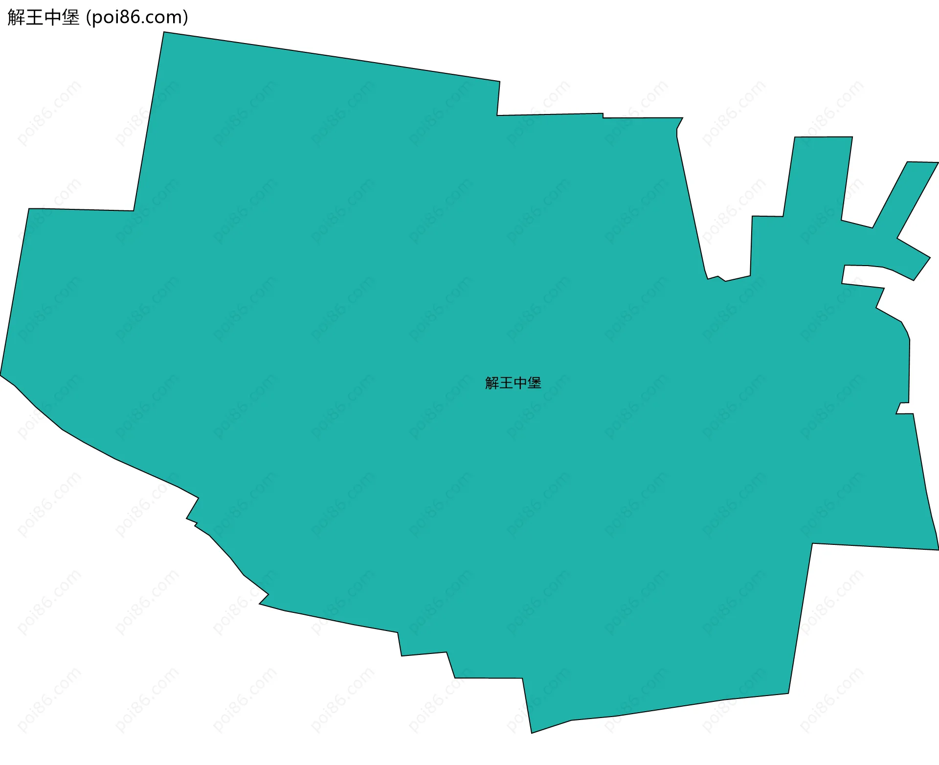 解王中堡边界地图
