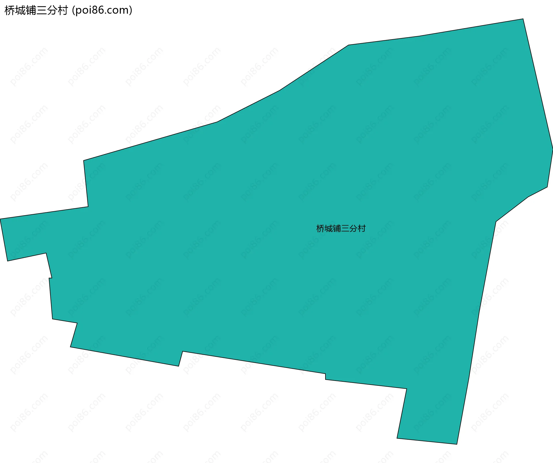 桥城铺三分村边界地图