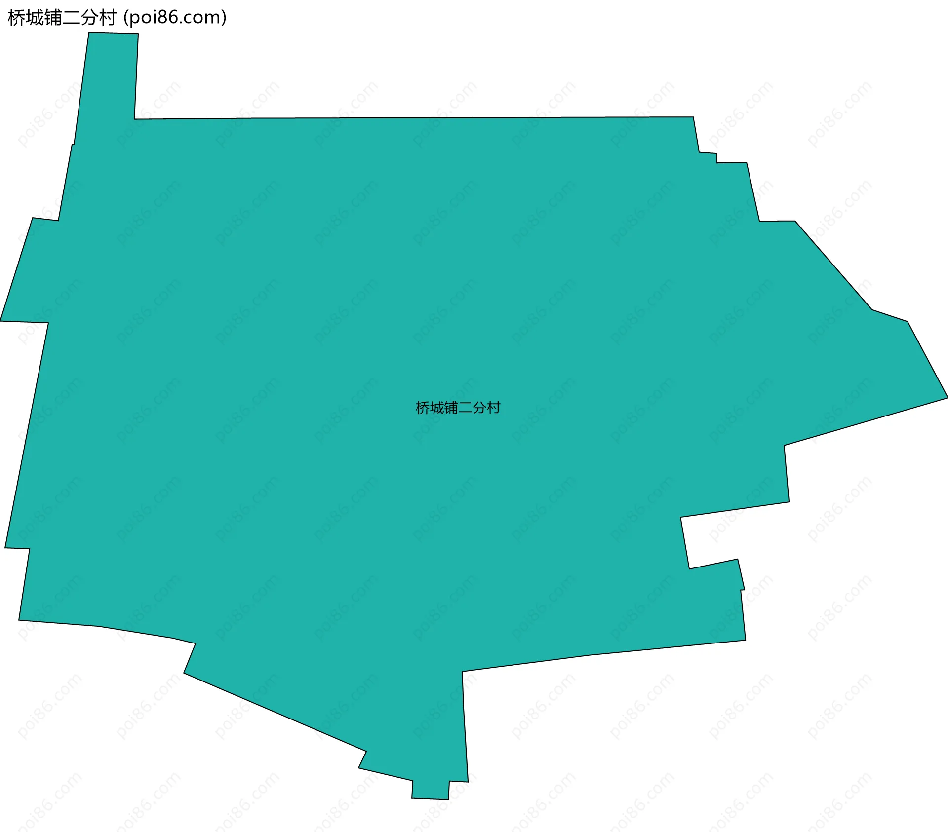 桥城铺二分村边界地图