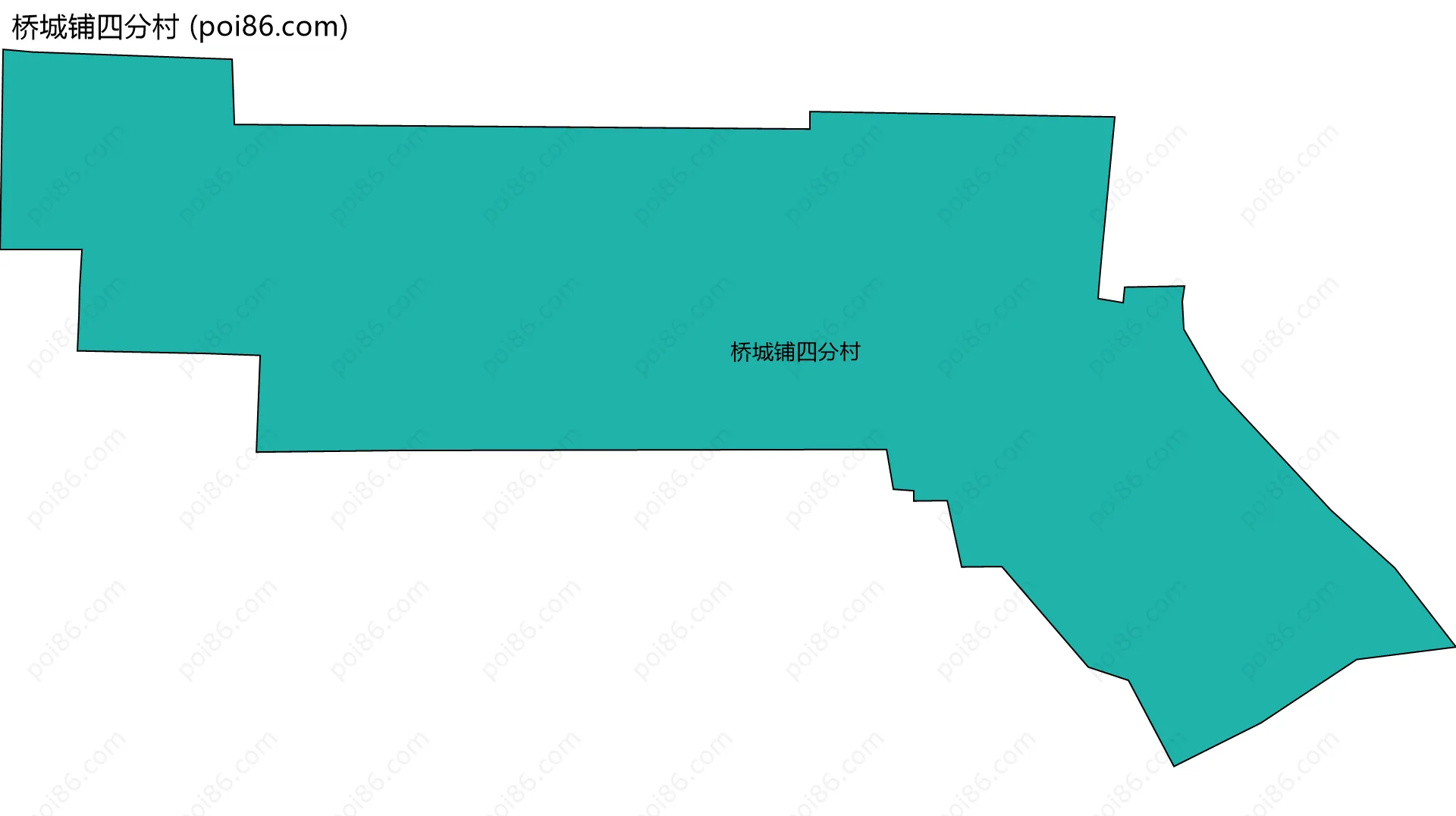 桥城铺四分村边界地图