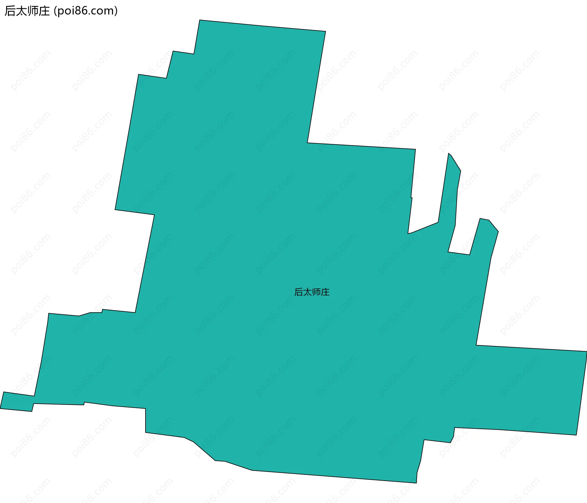 后太师庄边界地图