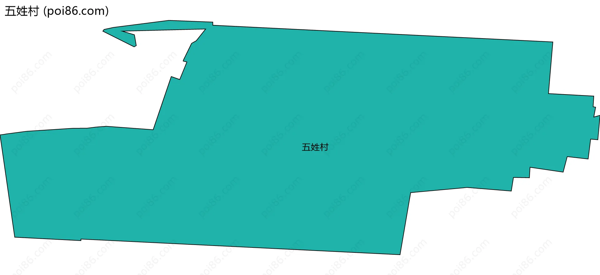 五姓村边界地图