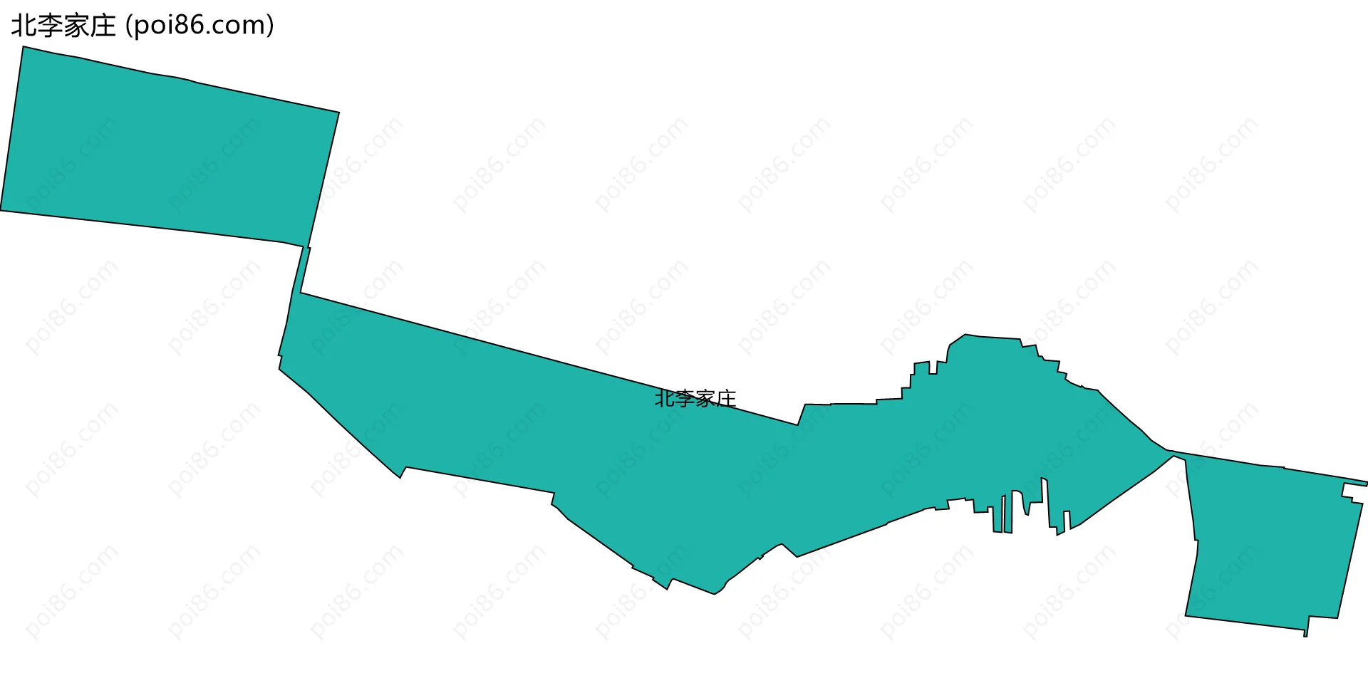 北李家庄边界地图