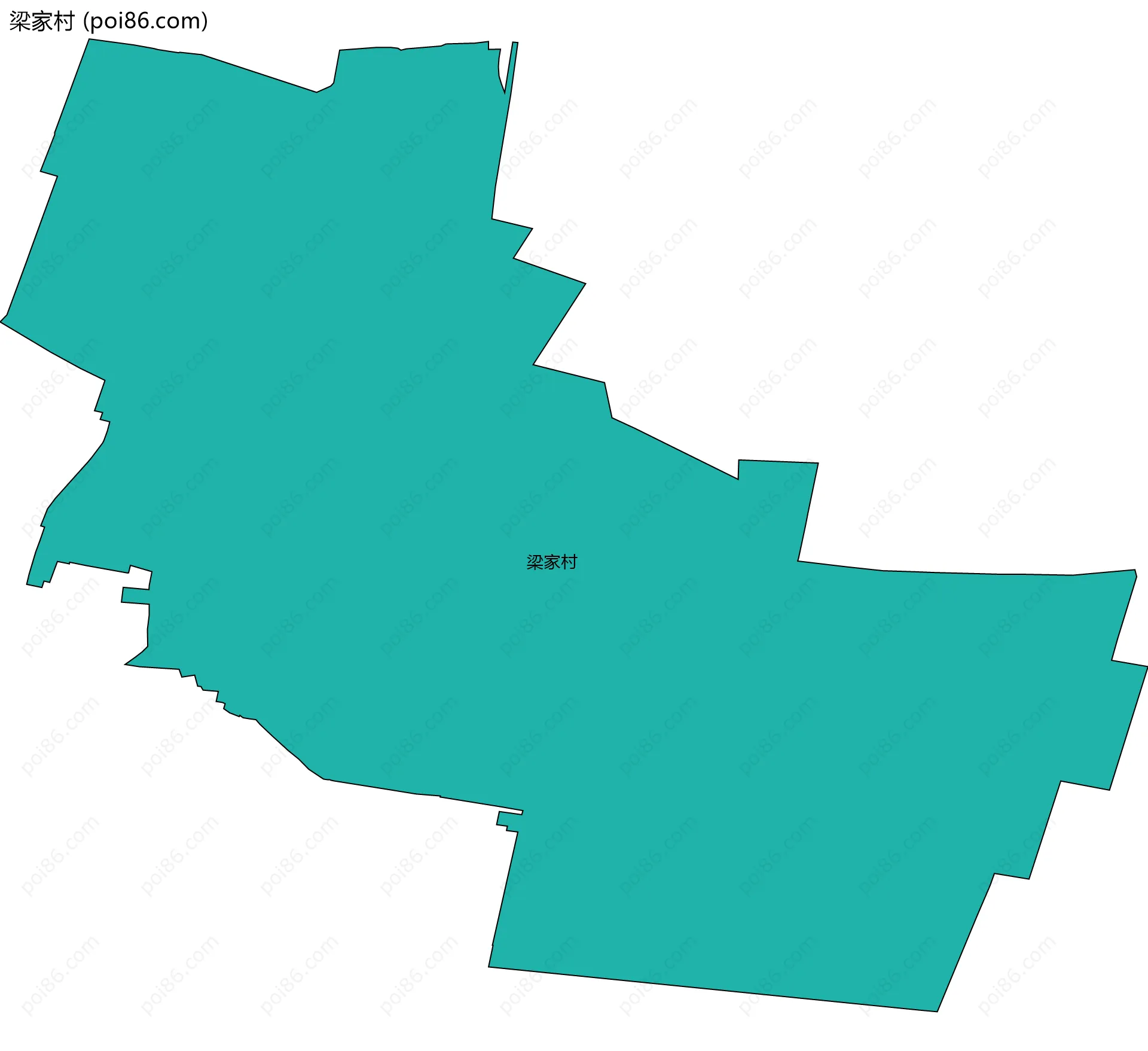 梁家村边界地图