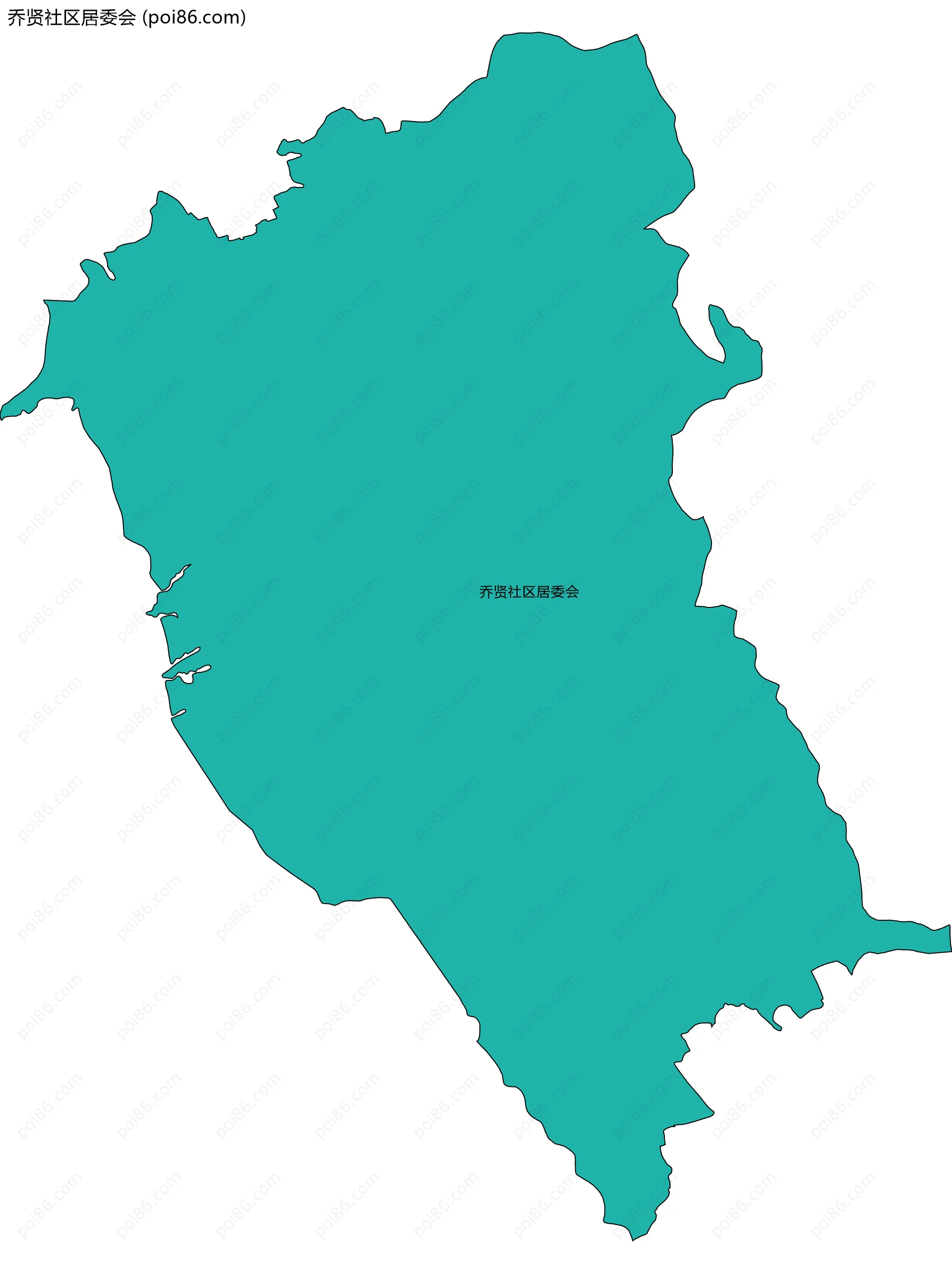 乔贤社区居委会边界地图