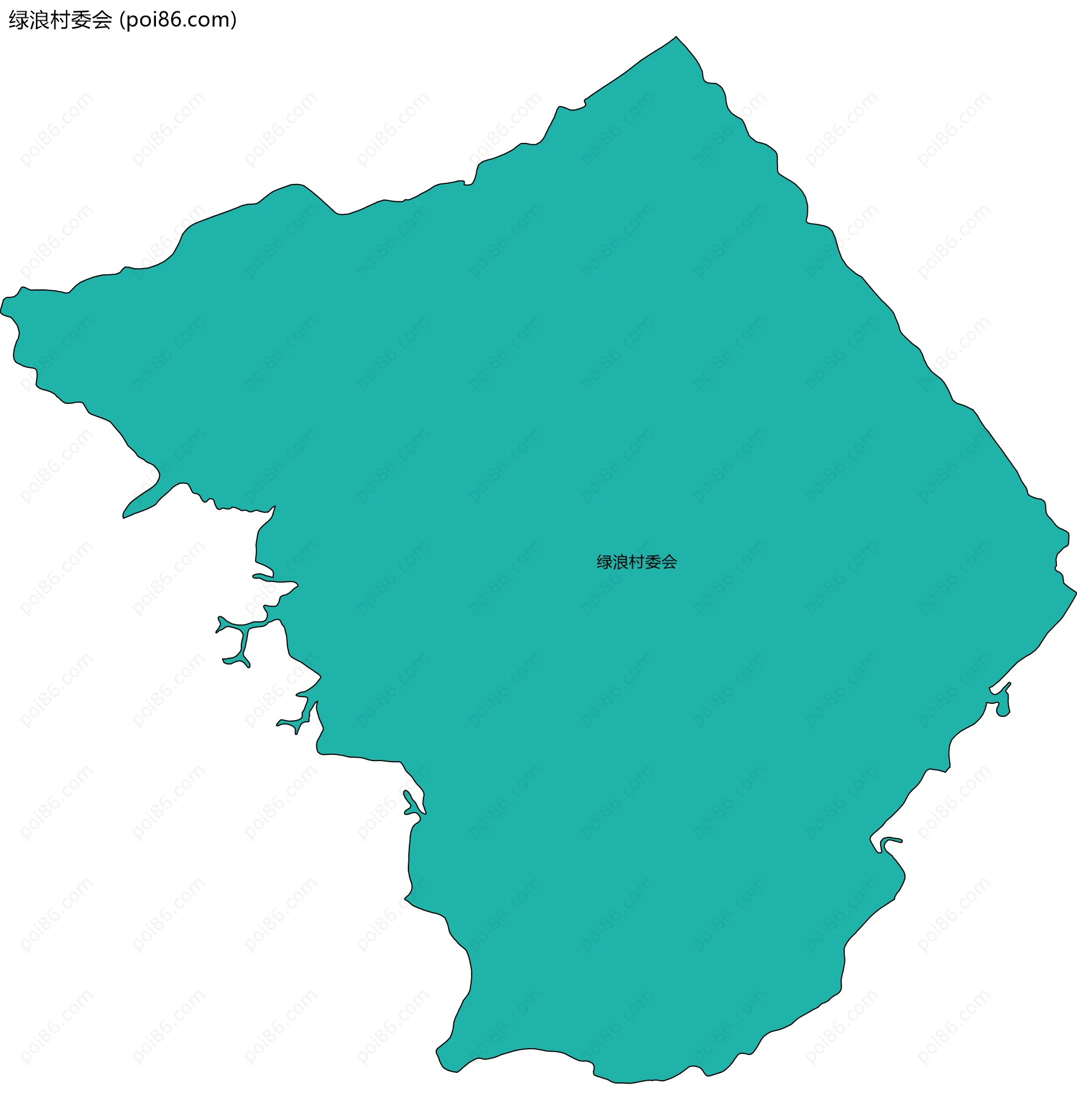 绿浪村委会边界地图