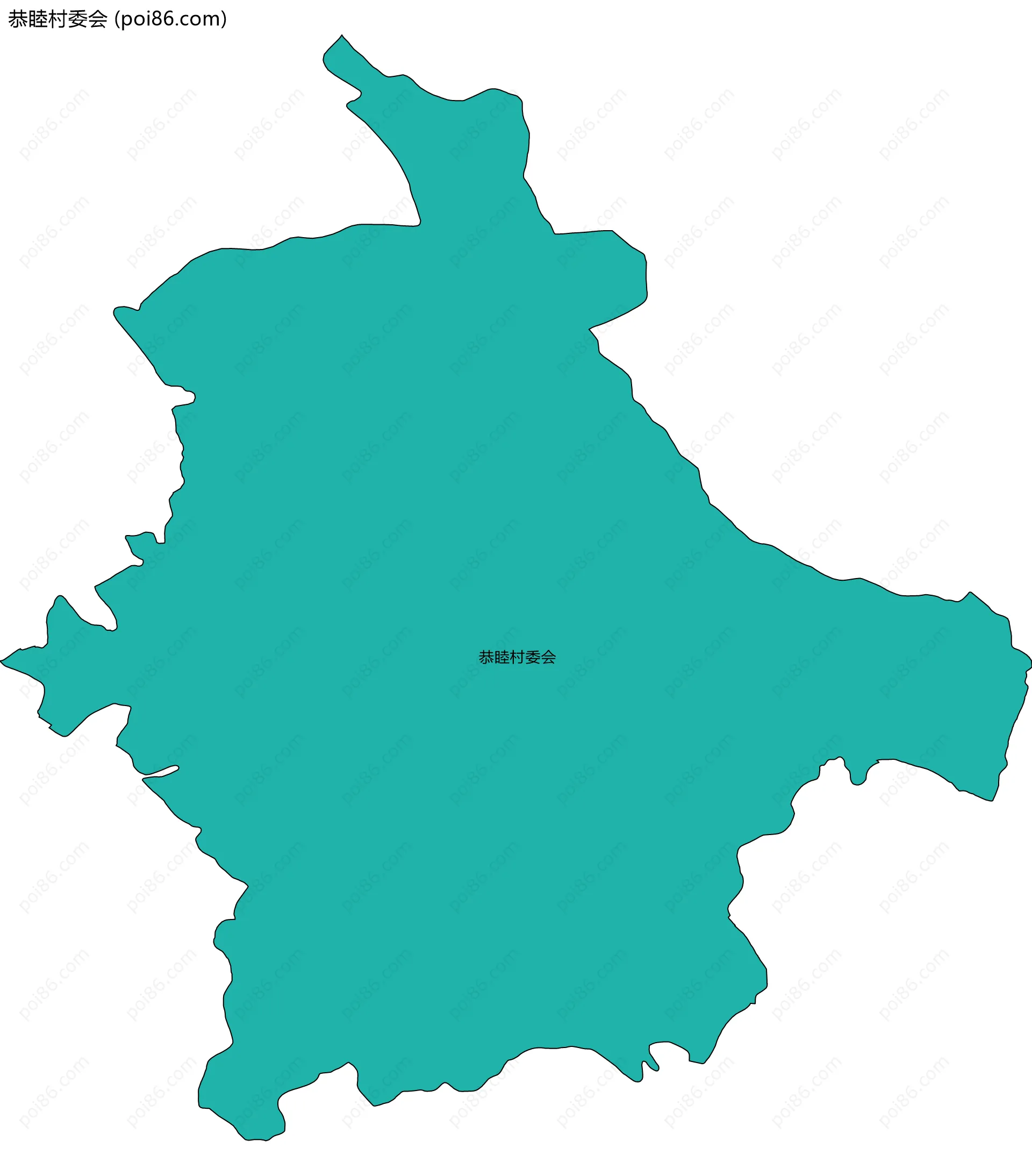 恭睦村委会边界地图