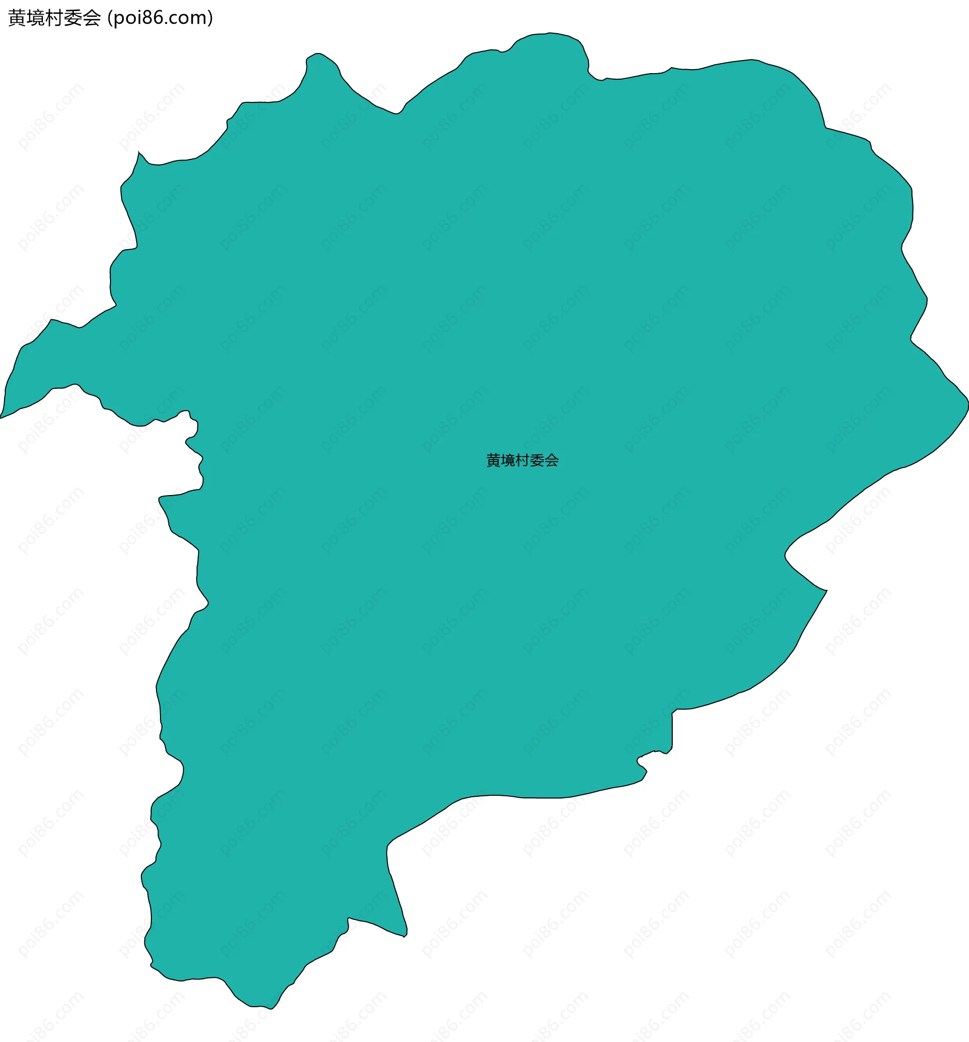 黄境村委会边界地图