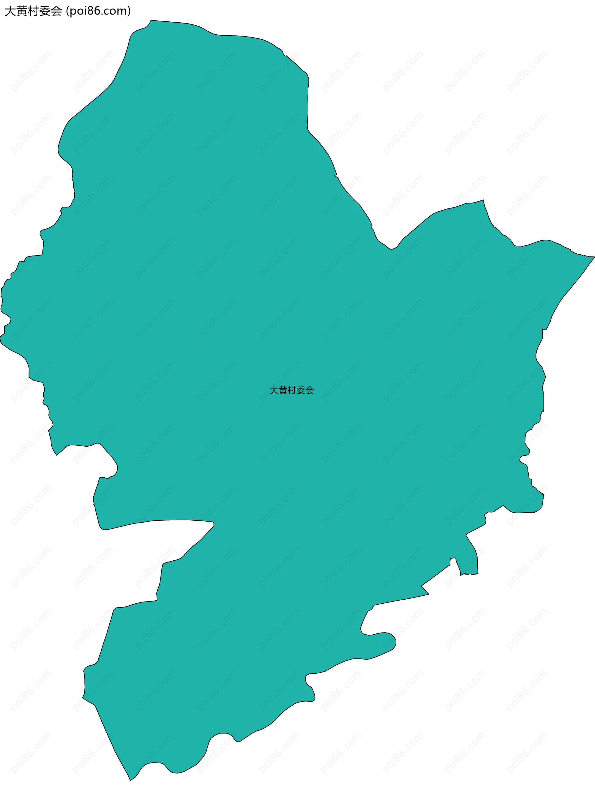 大黄村委会边界地图
