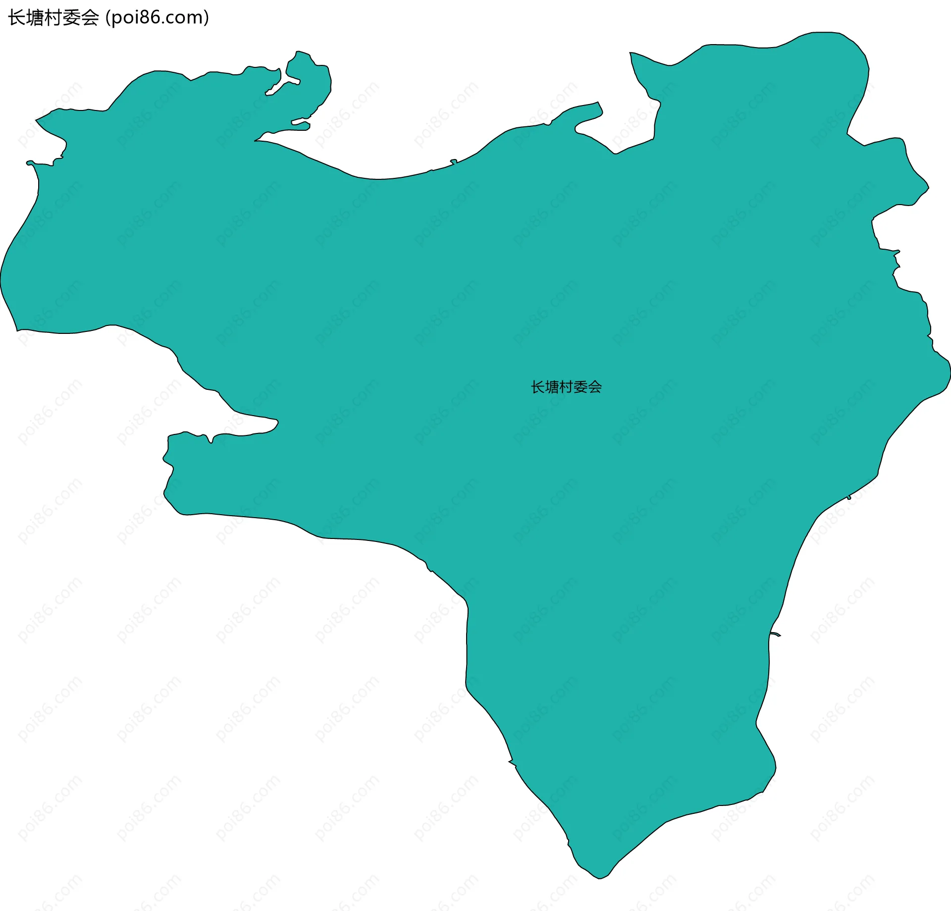 长塘村委会边界地图