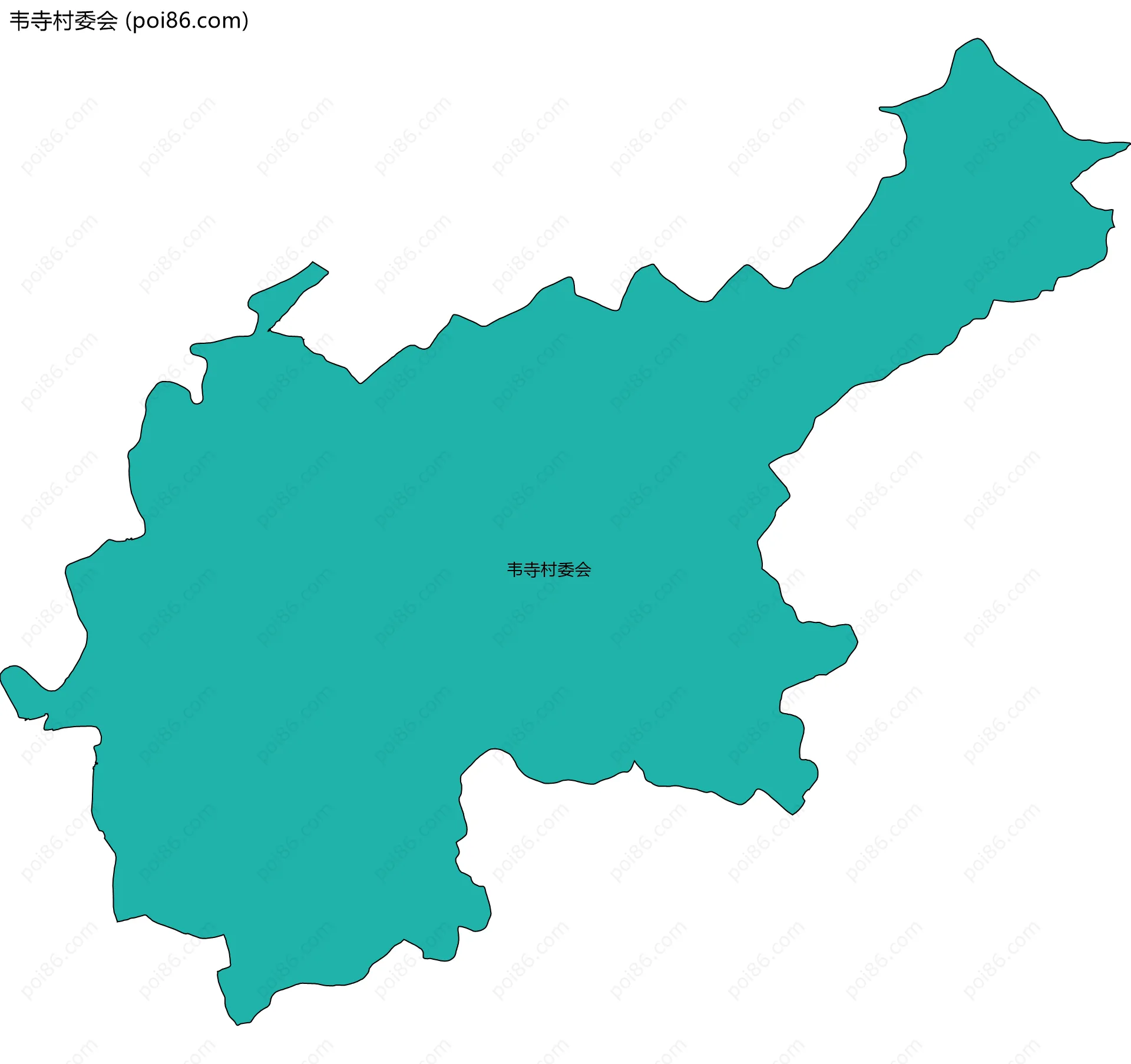 韦寺村委会边界地图