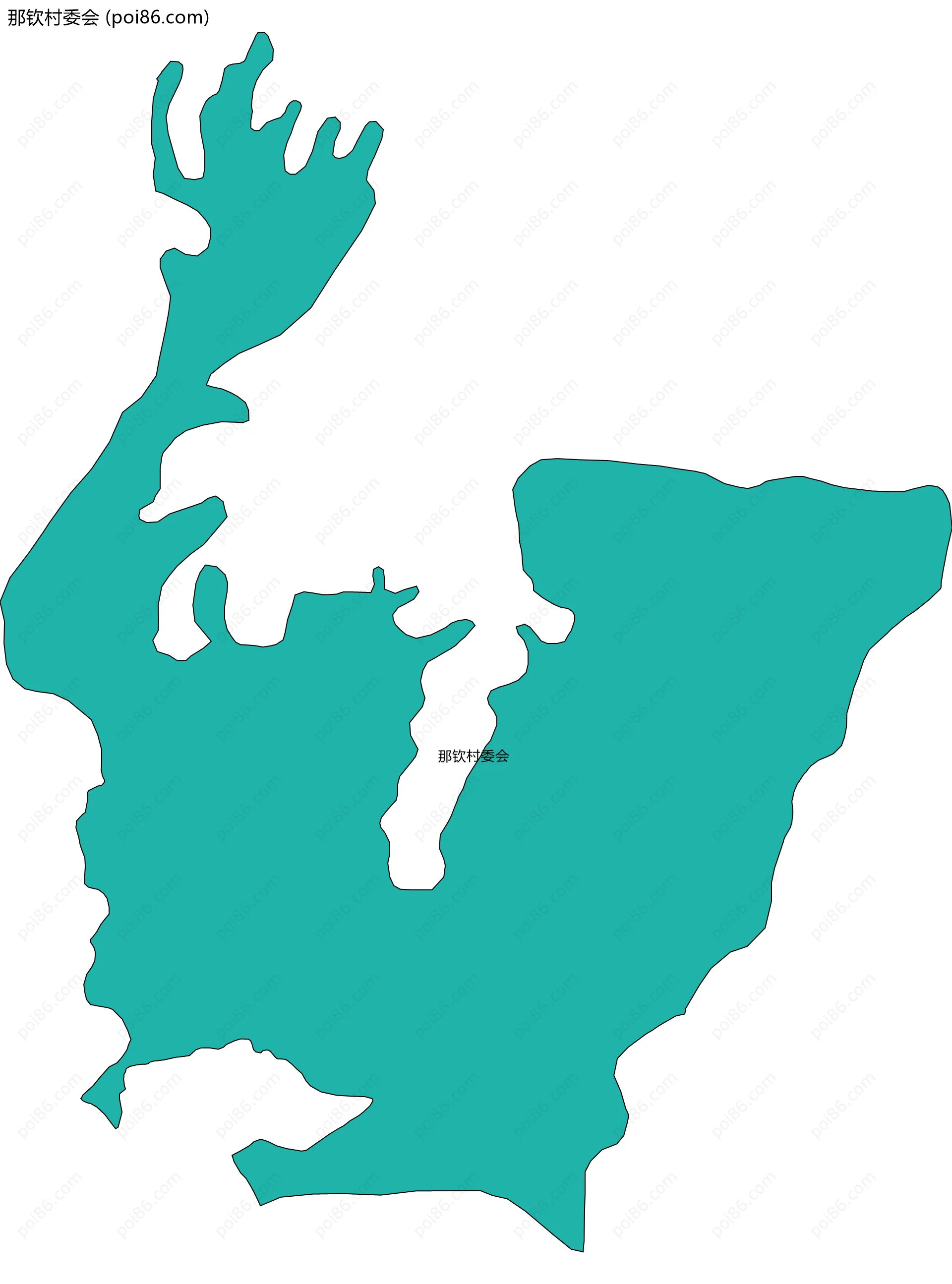 那钦村委会边界地图