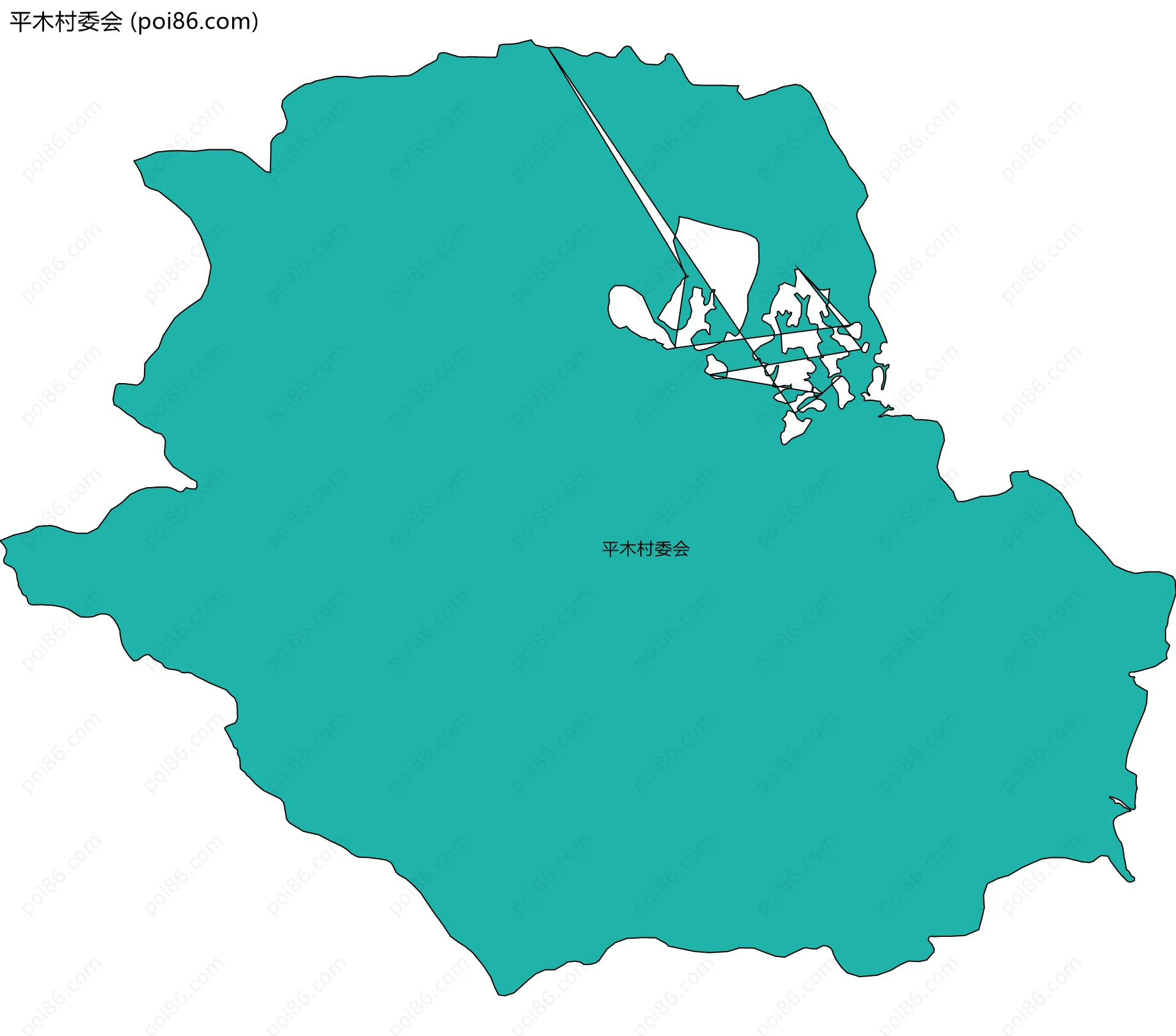 平木村委会边界地图