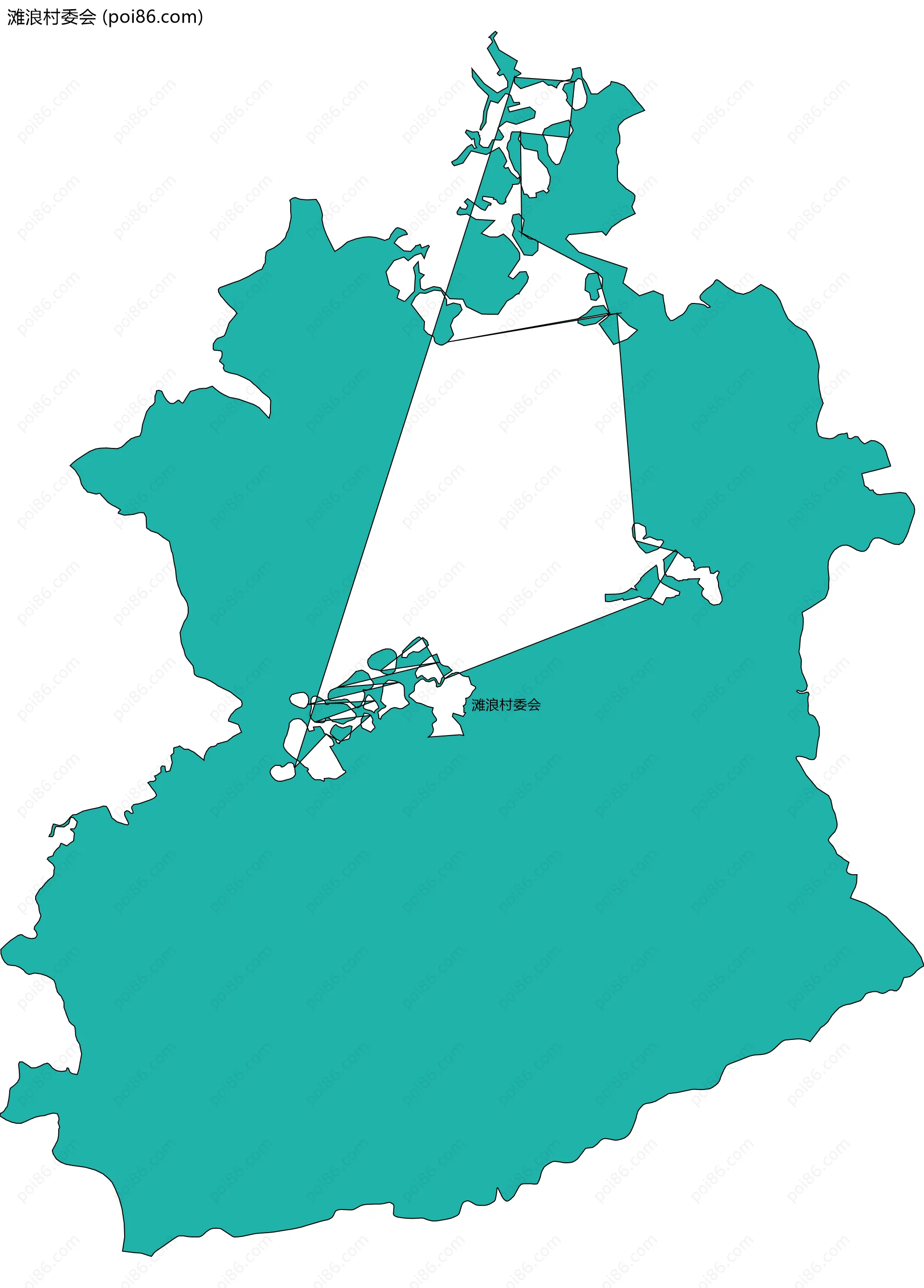 滩浪村委会边界地图