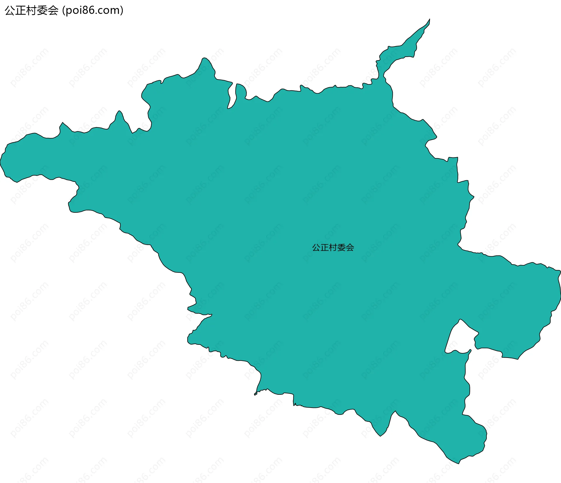 公正村委会边界地图