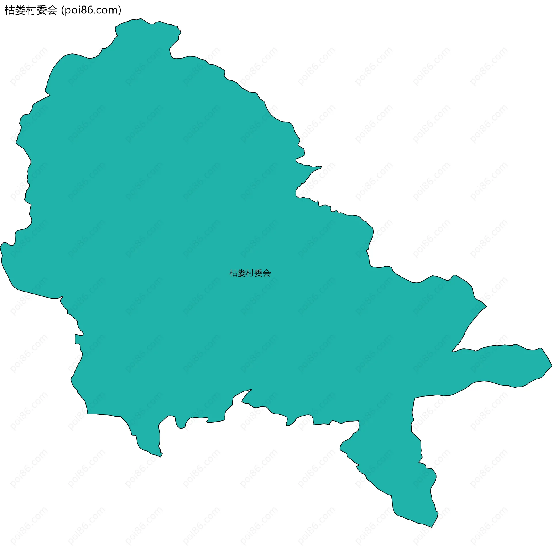 枯娄村委会边界地图