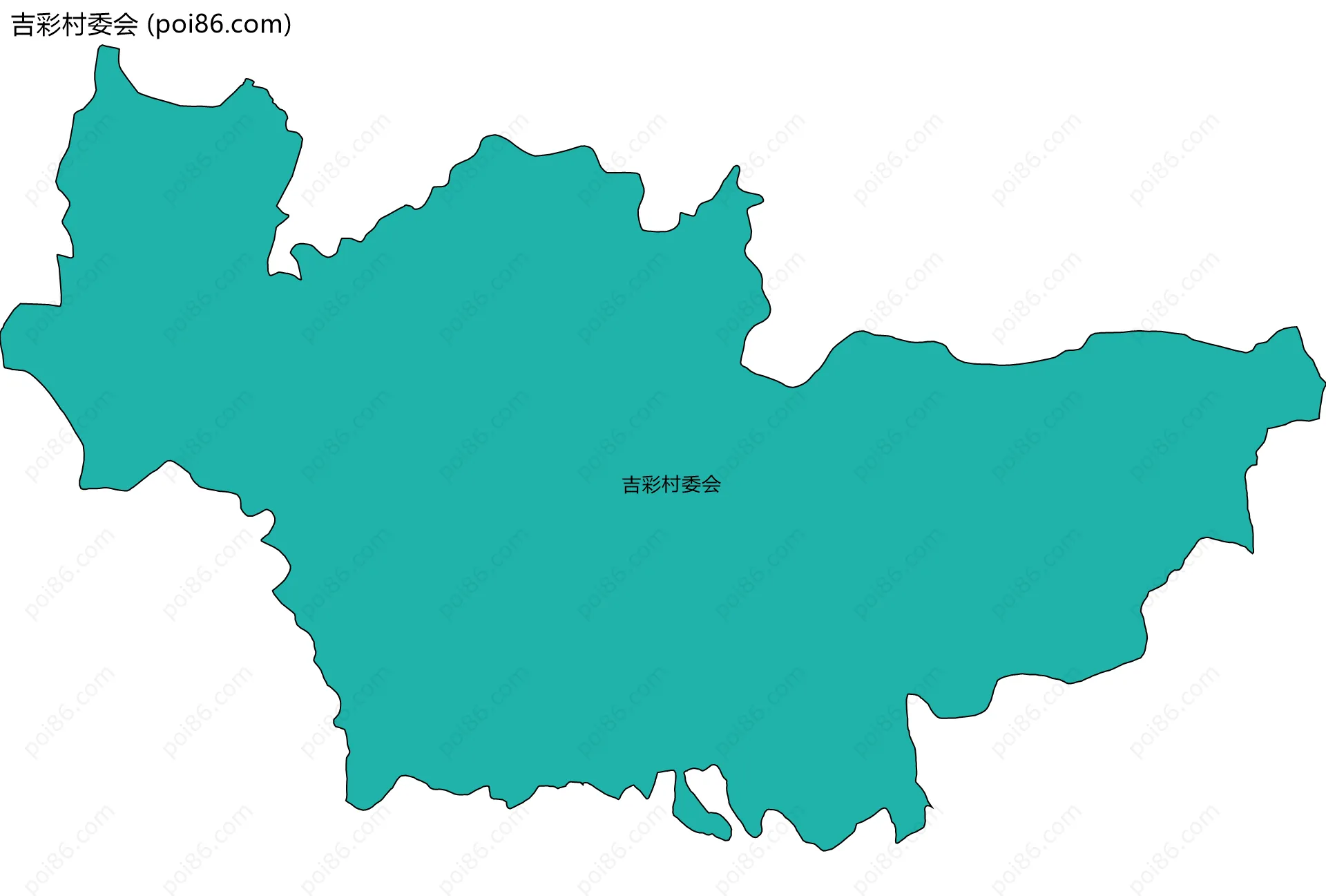 吉彩村委会边界地图