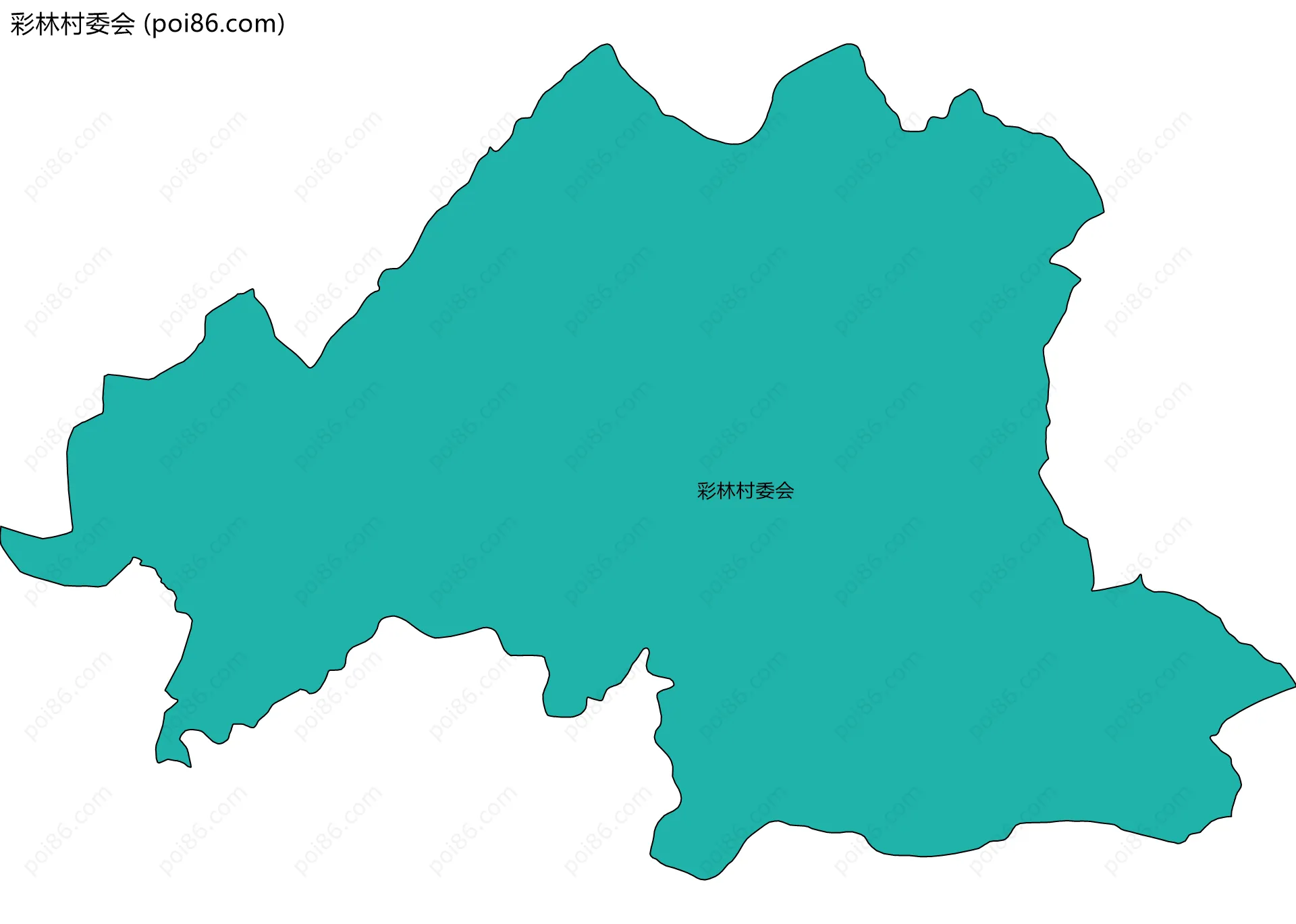 彩林村委会边界地图
