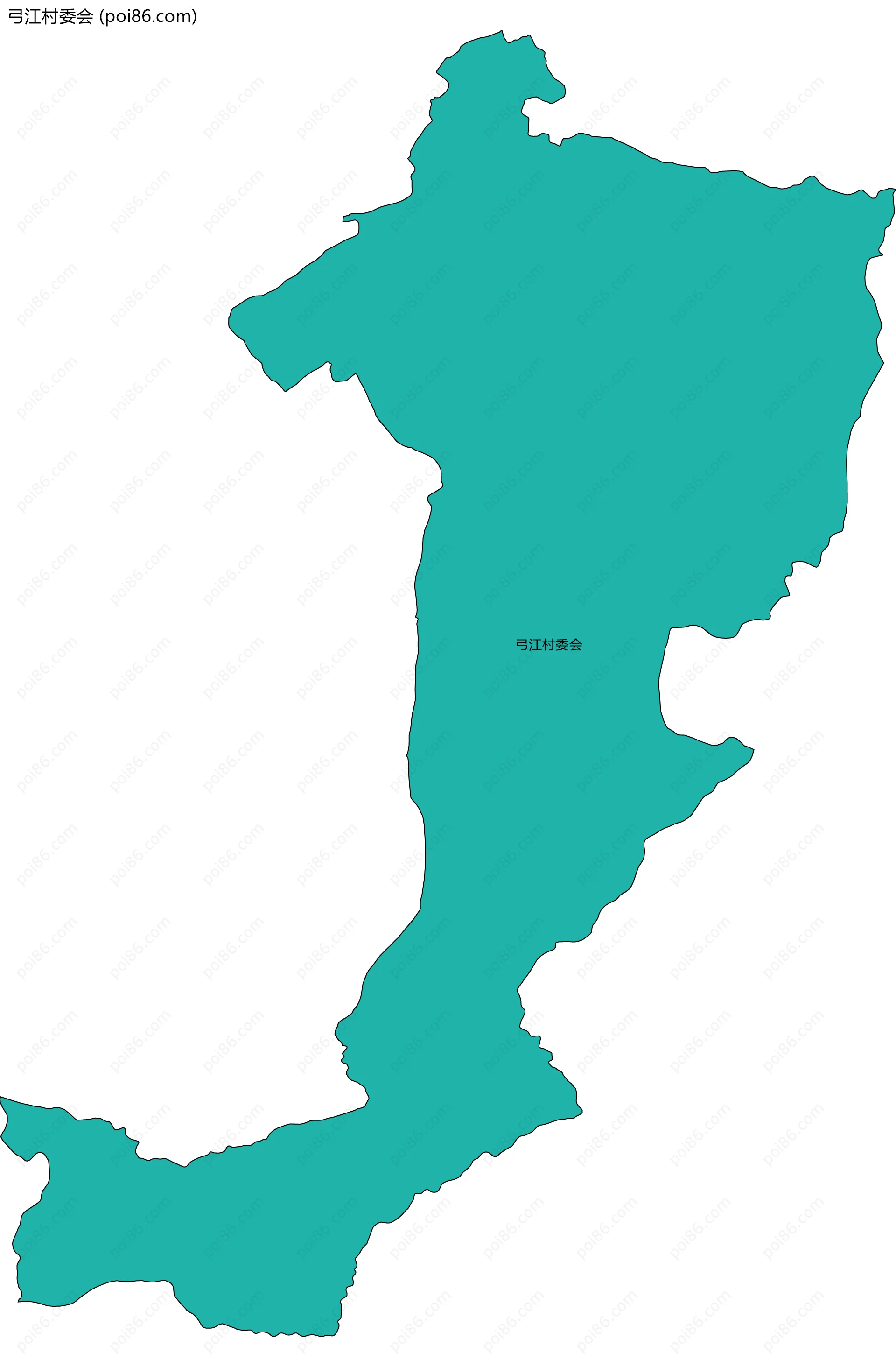 弓江村委会边界地图