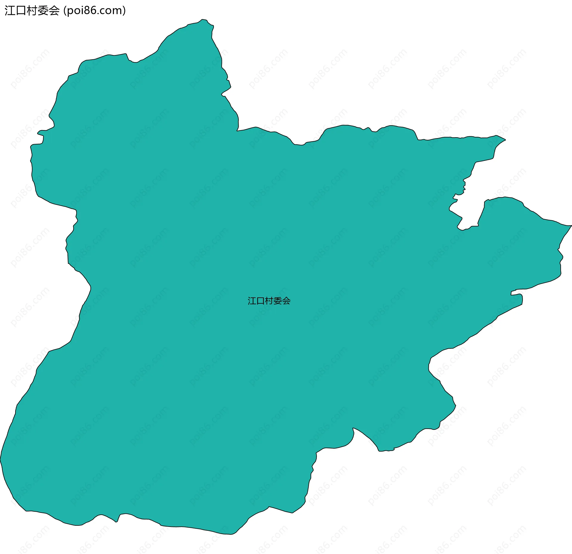 江口村委会边界地图