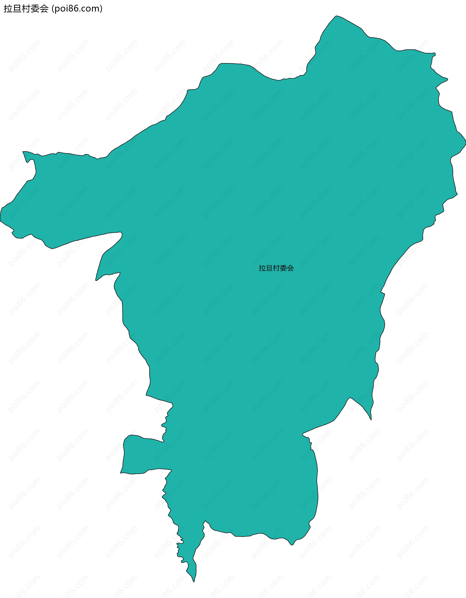 拉旦村委会边界地图