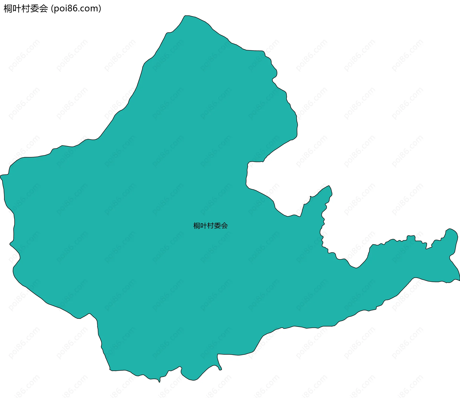 桐叶村委会边界地图
