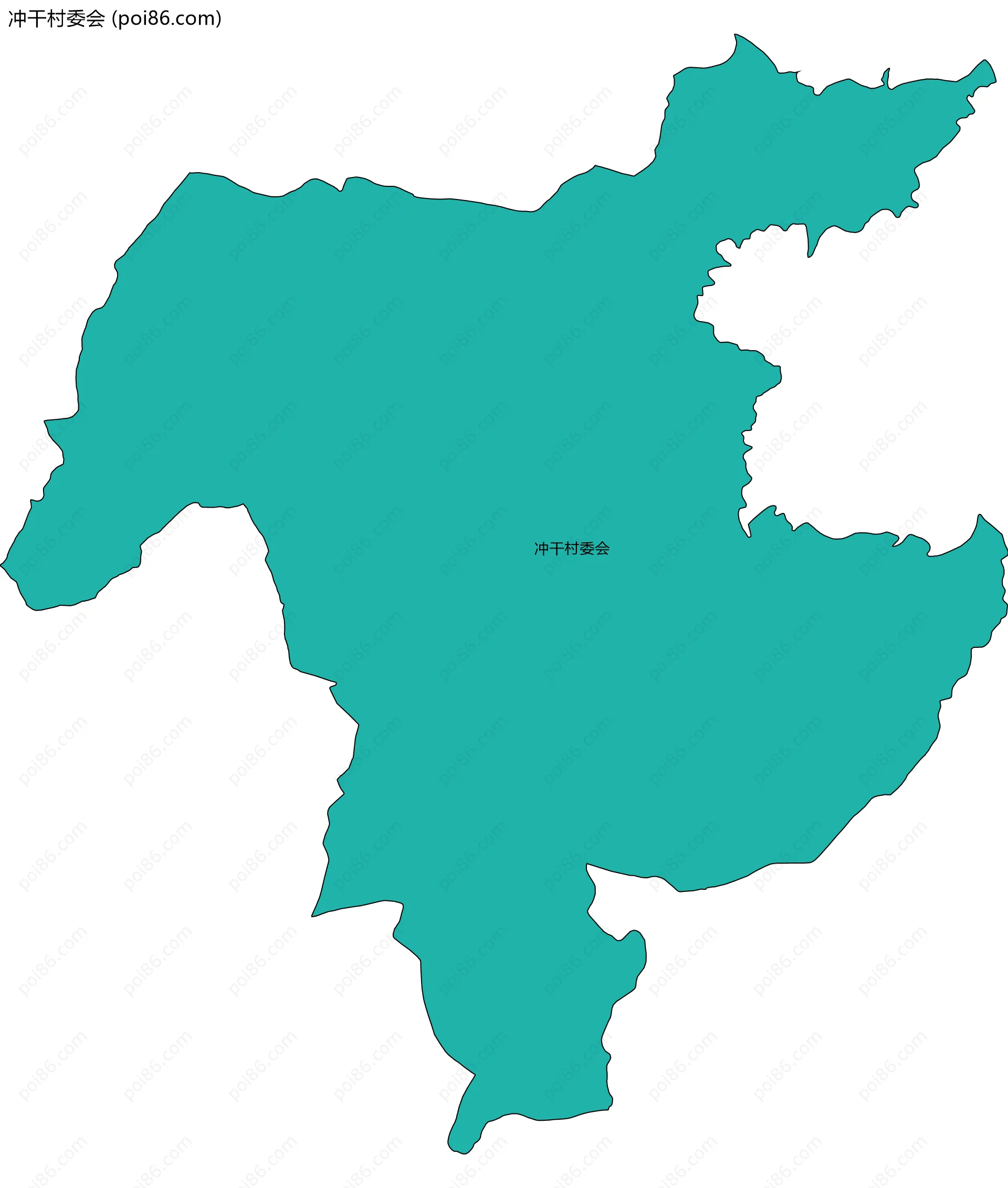 冲干村委会边界地图