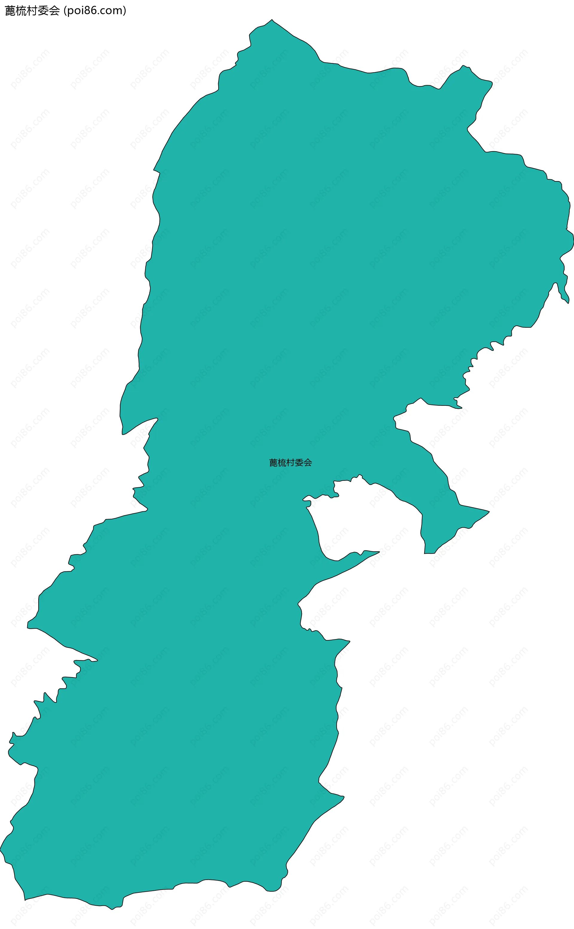 蓖梳村委会边界地图