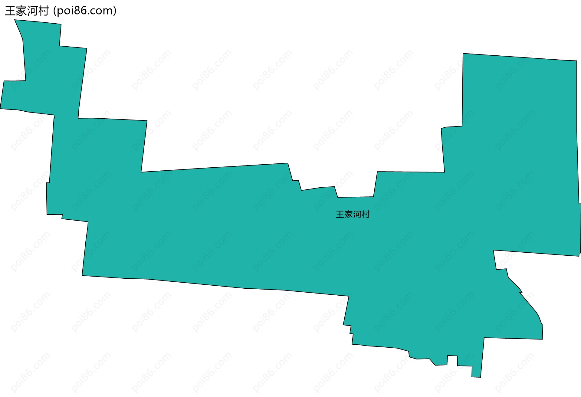 王家河村边界地图