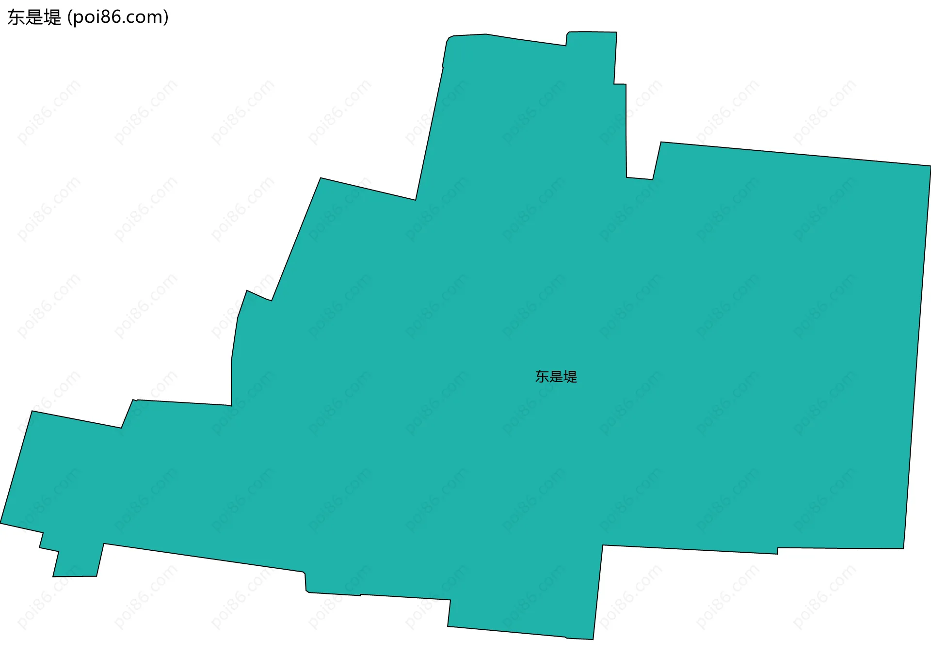 东是堤边界地图