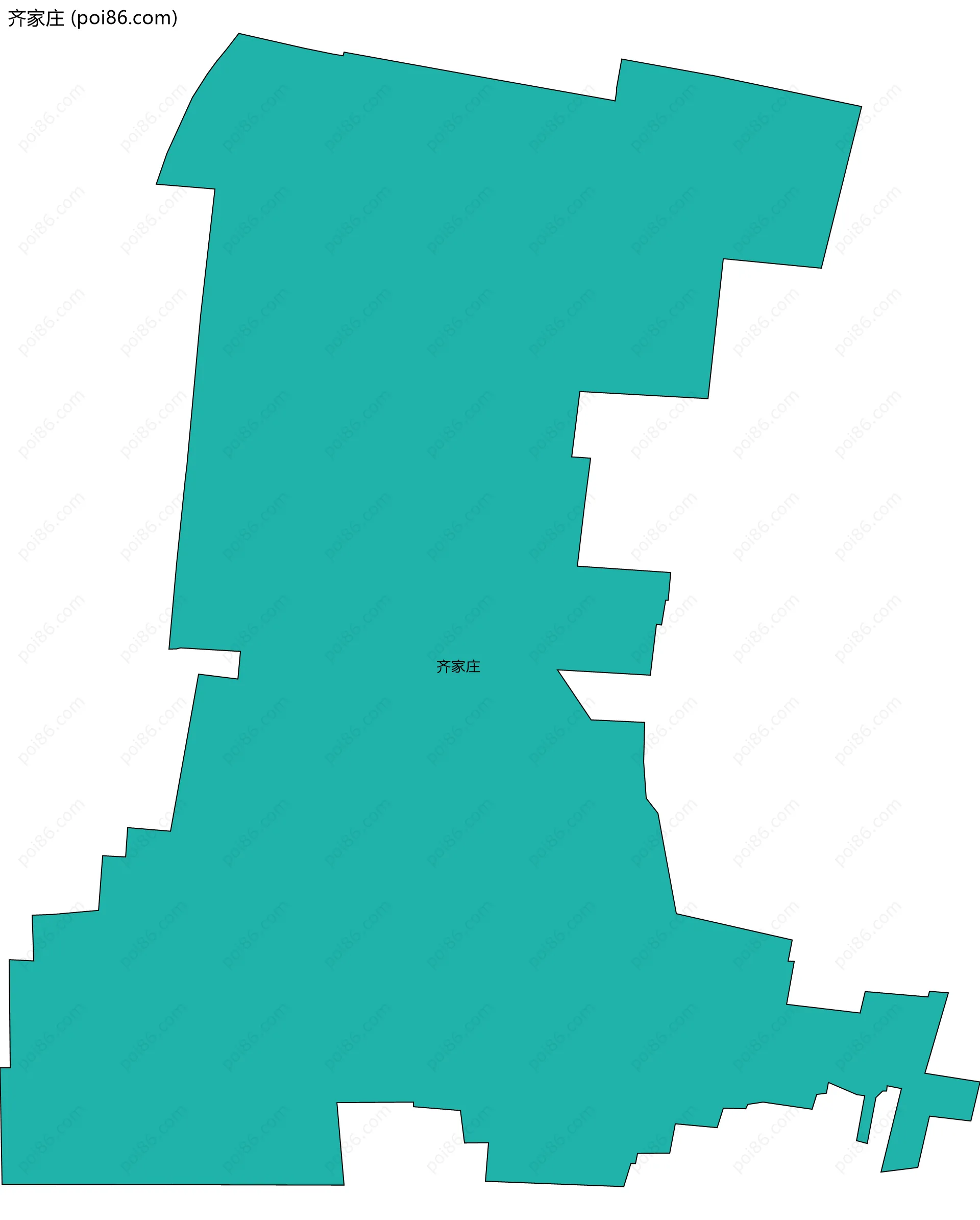 齐家庄边界地图