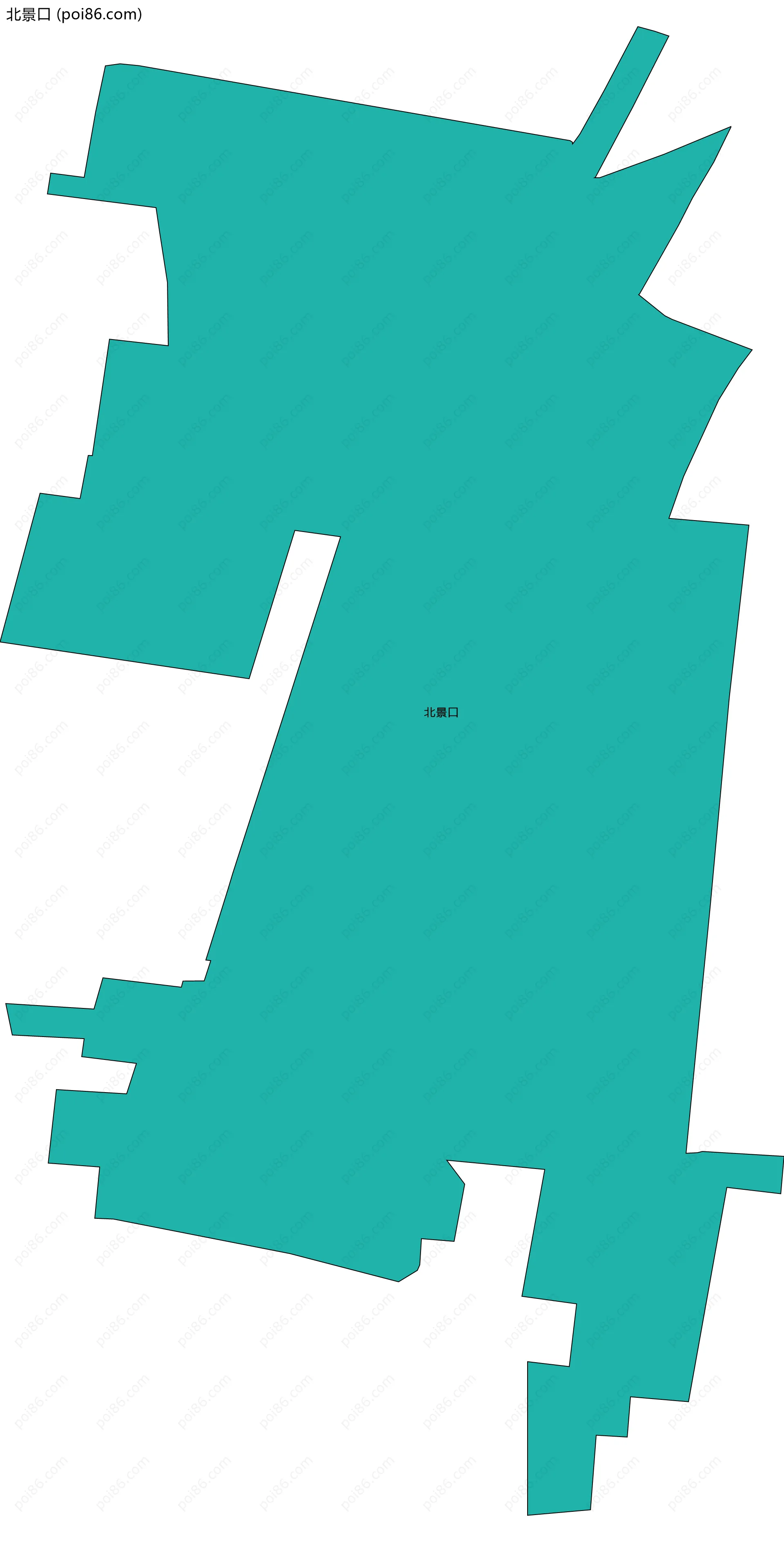 北景口边界地图