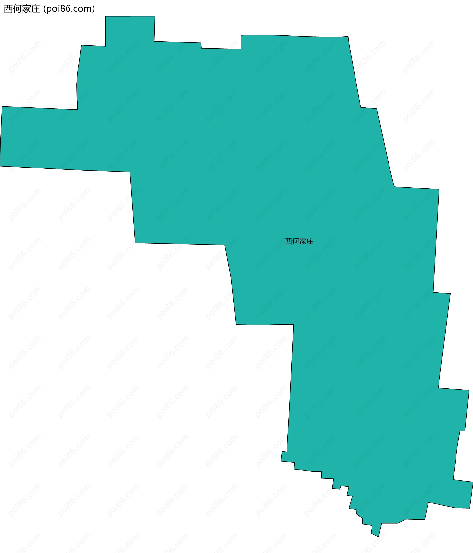 西何家庄边界地图