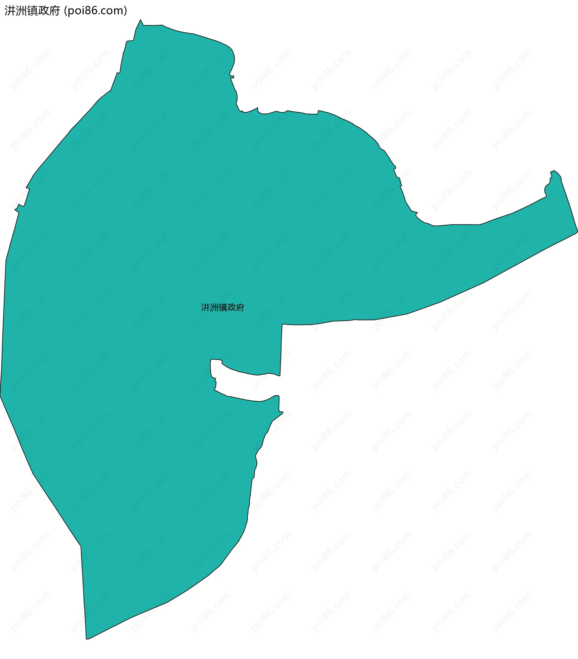 汫洲镇政府边界地图