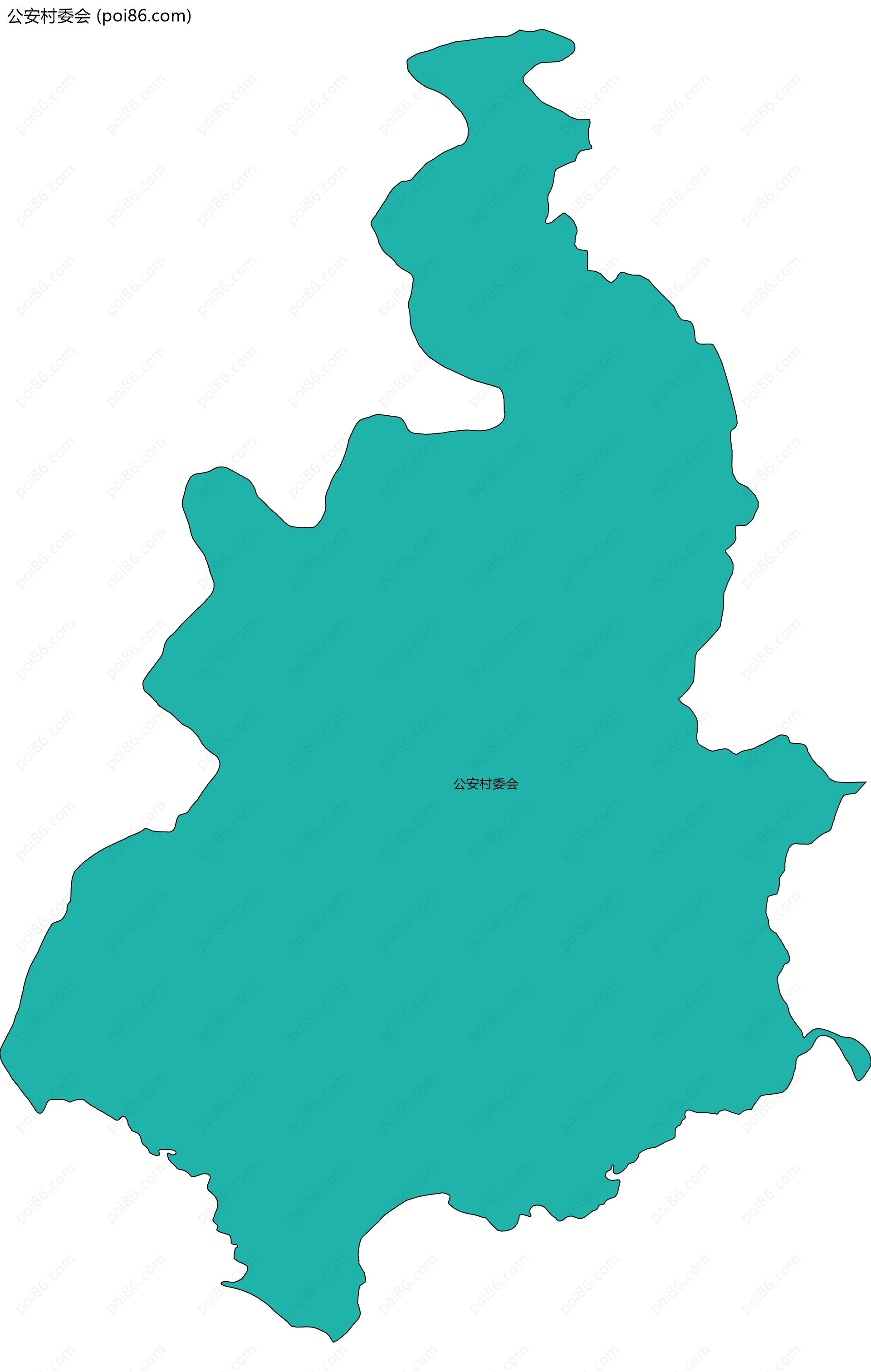 公安村委会边界地图