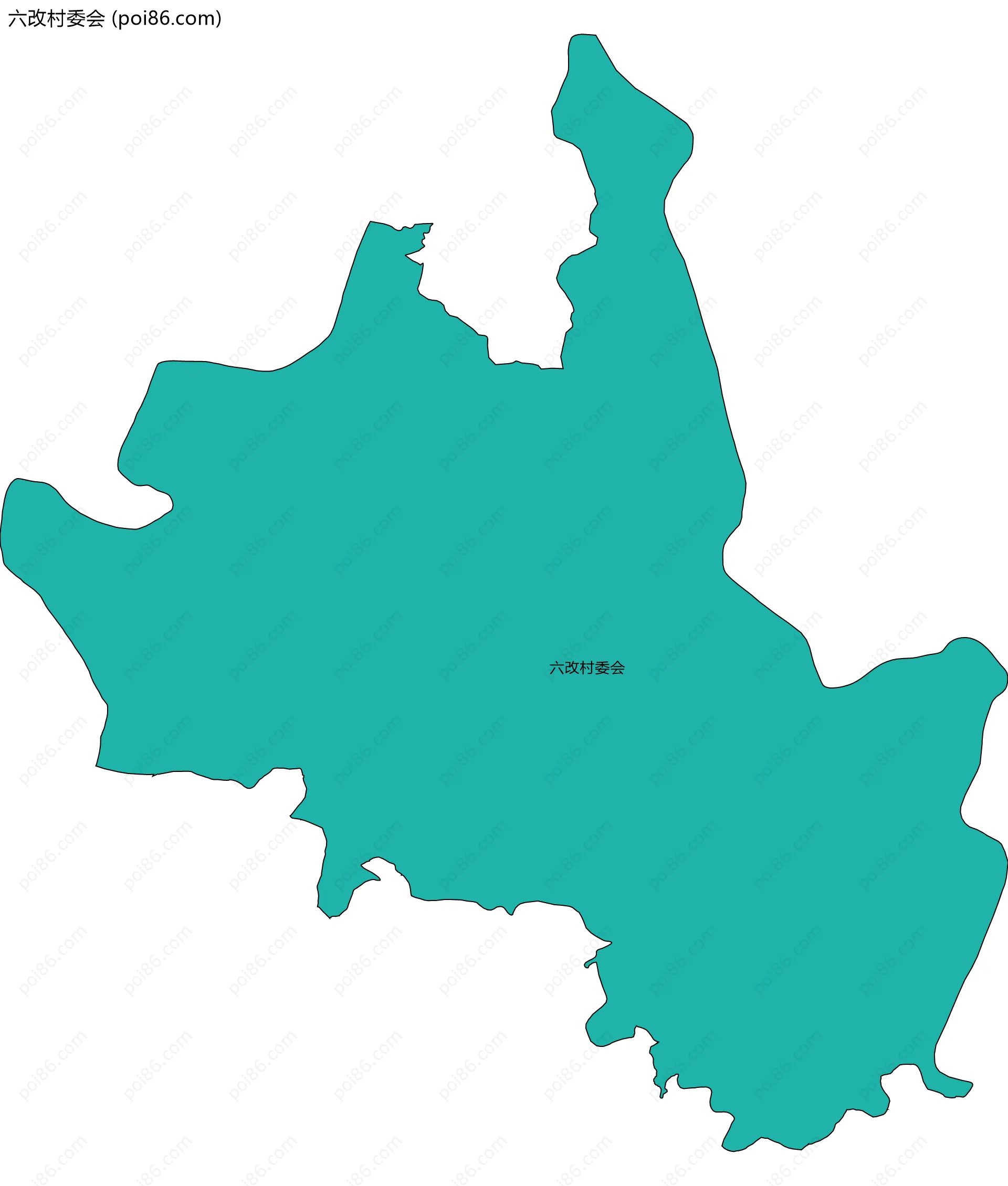 六改村委会边界地图