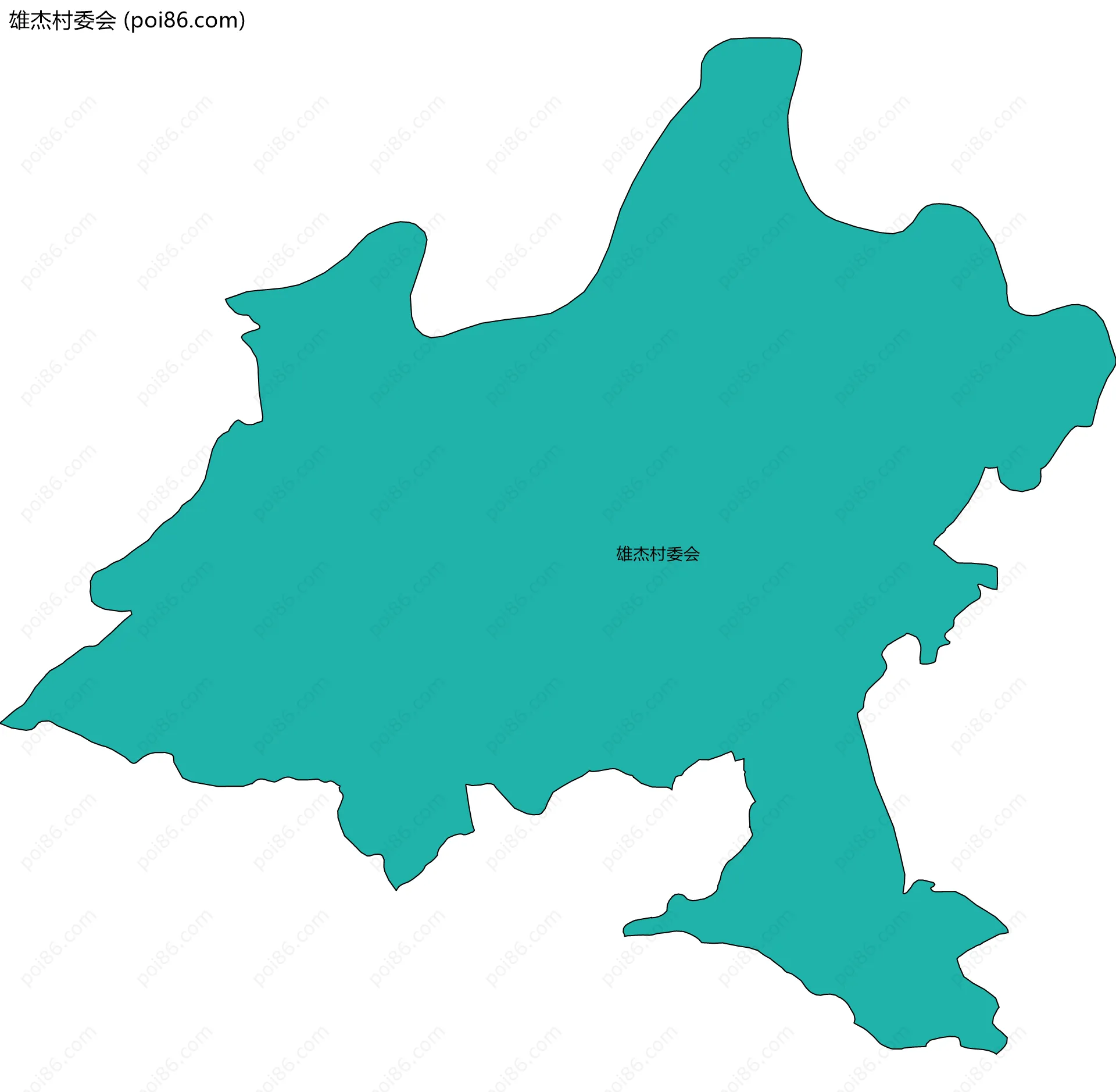 雄杰村委会边界地图