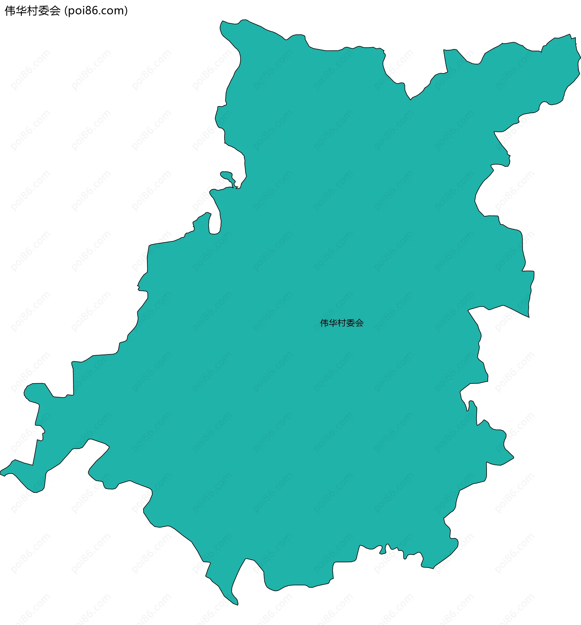 伟华村委会边界地图