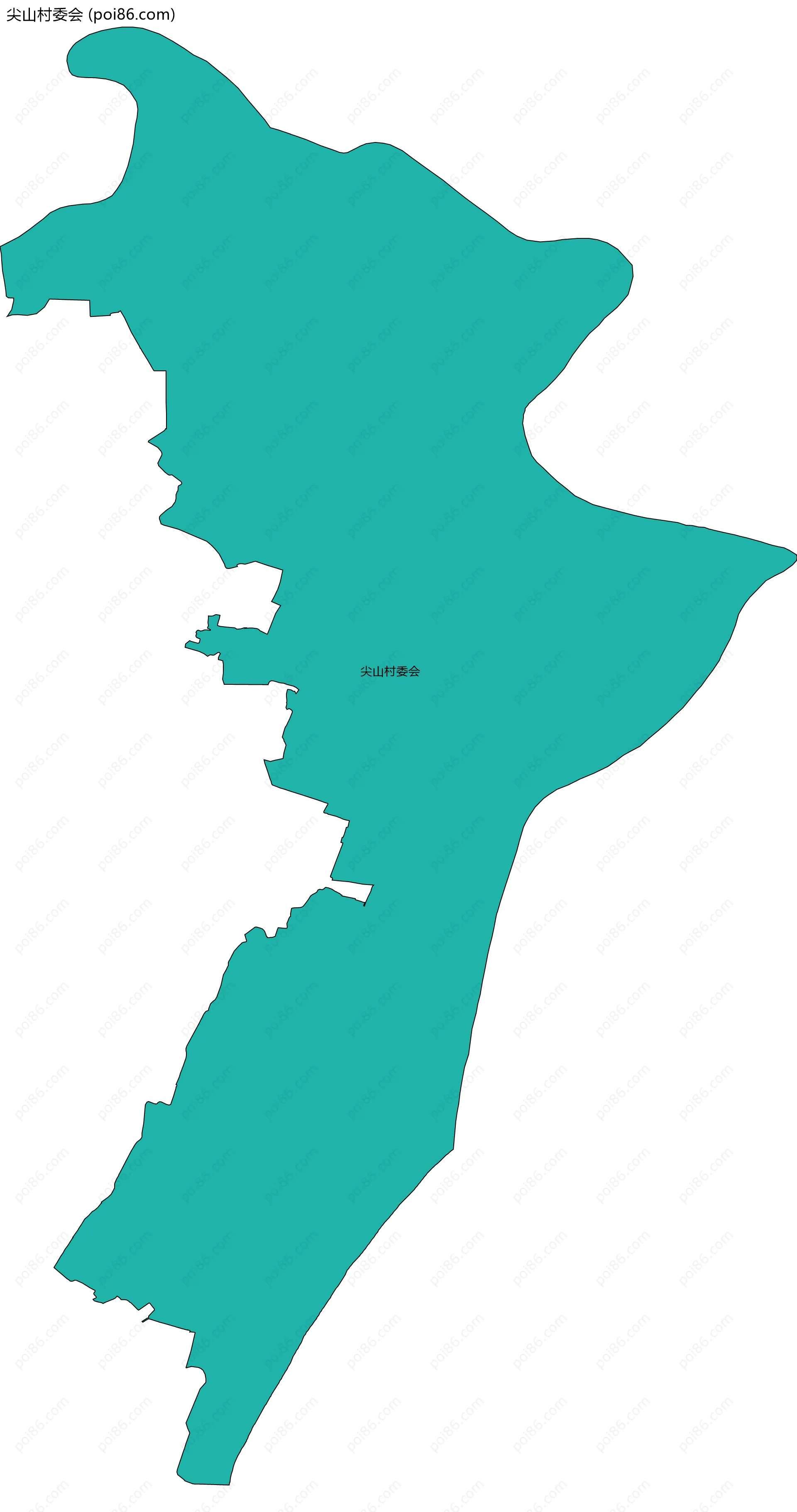 尖山村委会边界地图