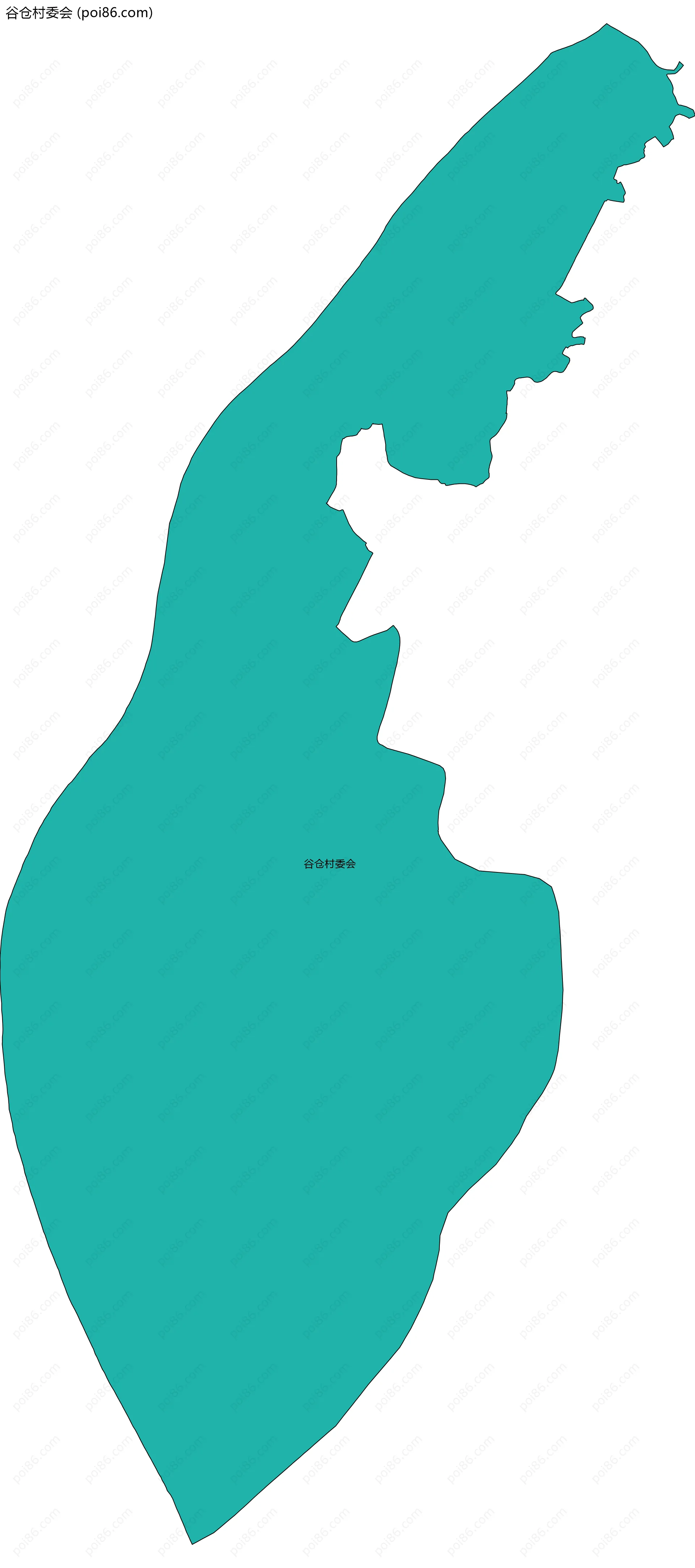 谷仓村委会边界地图