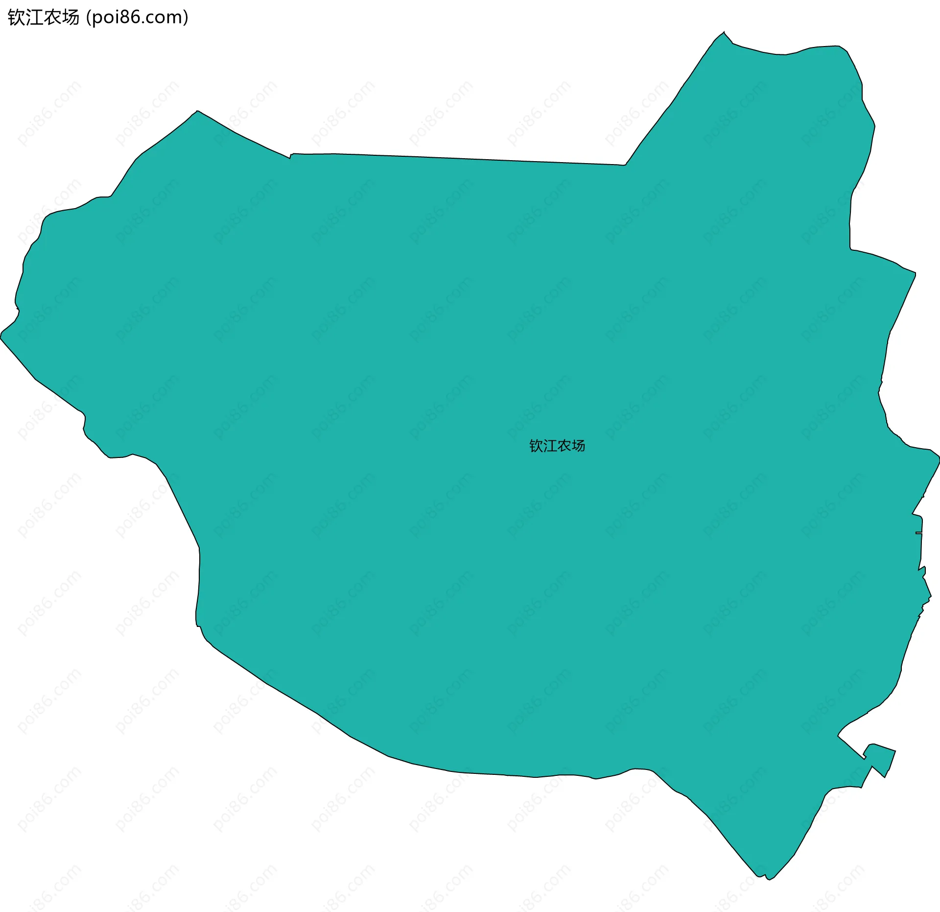 钦江农场边界地图