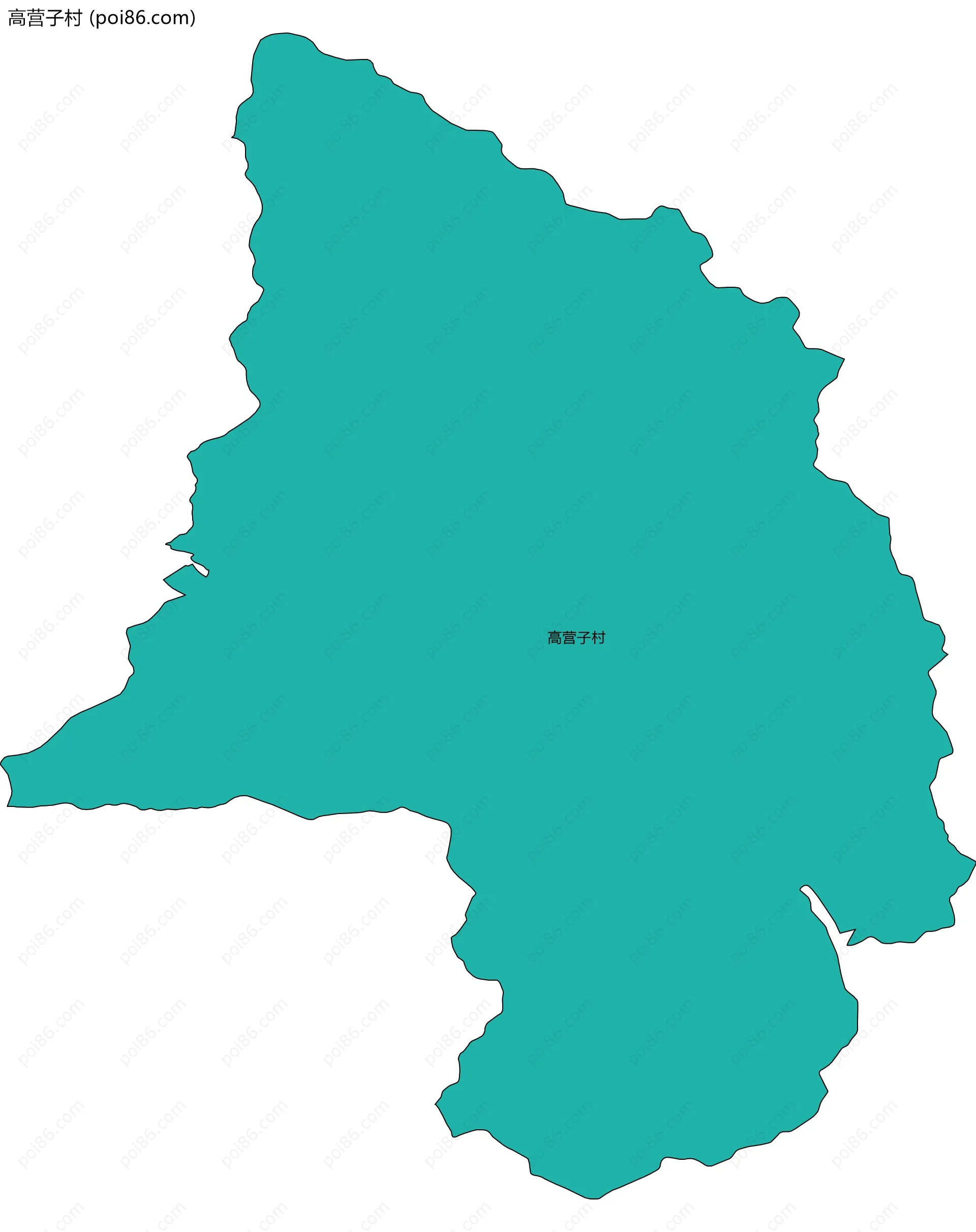 高营子村边界地图