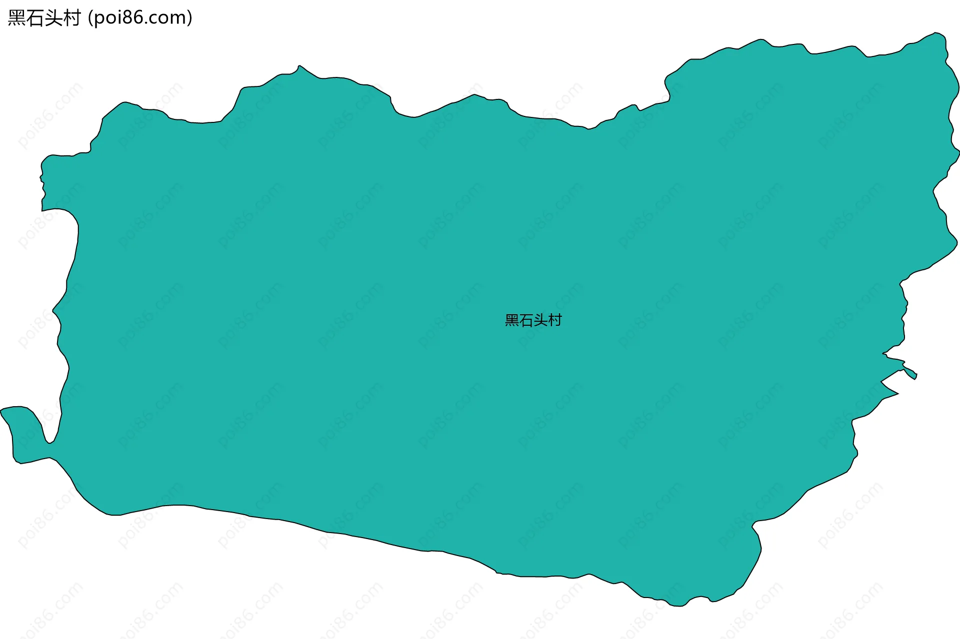 黑石头村边界地图