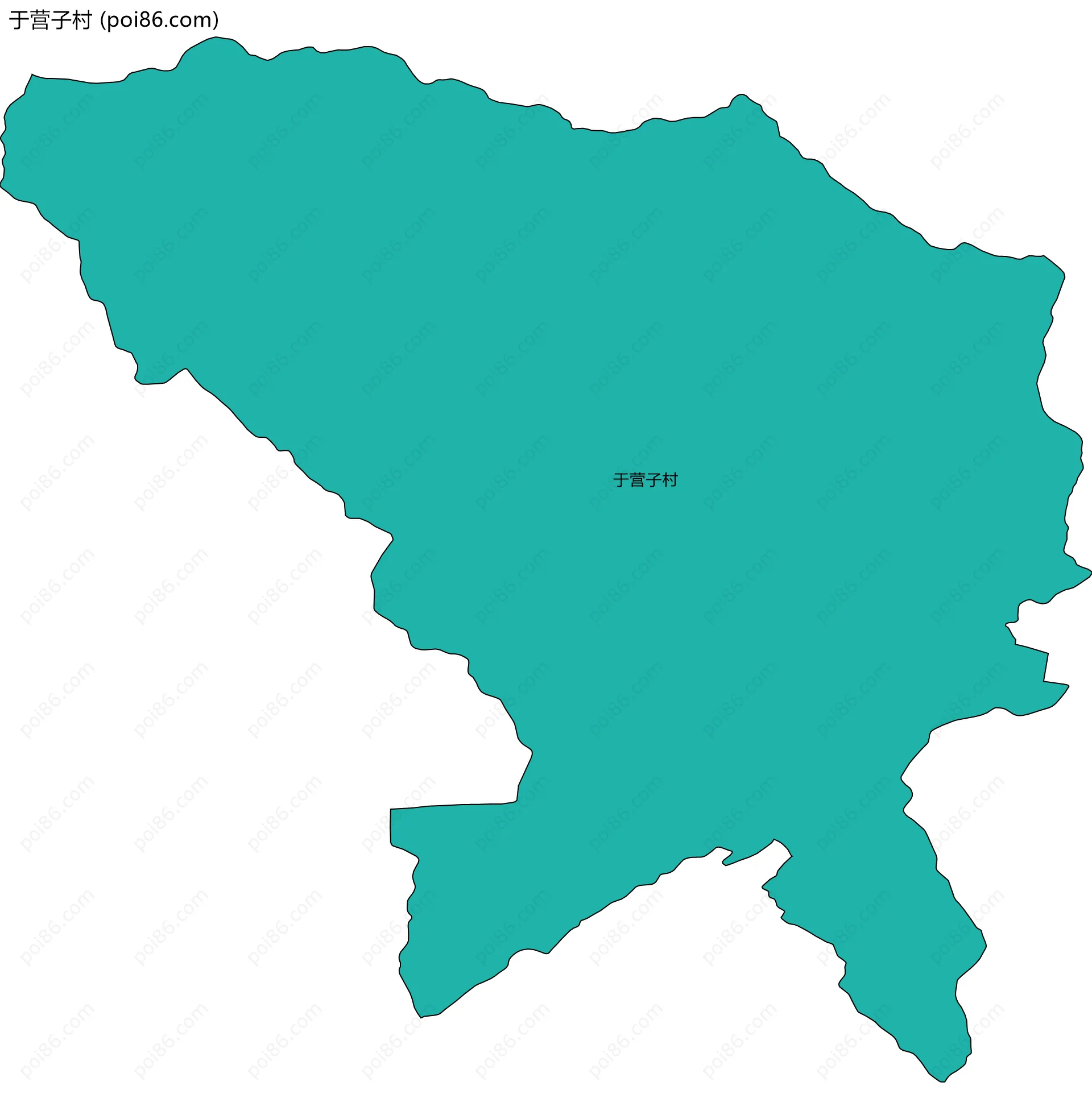 于营子村边界地图