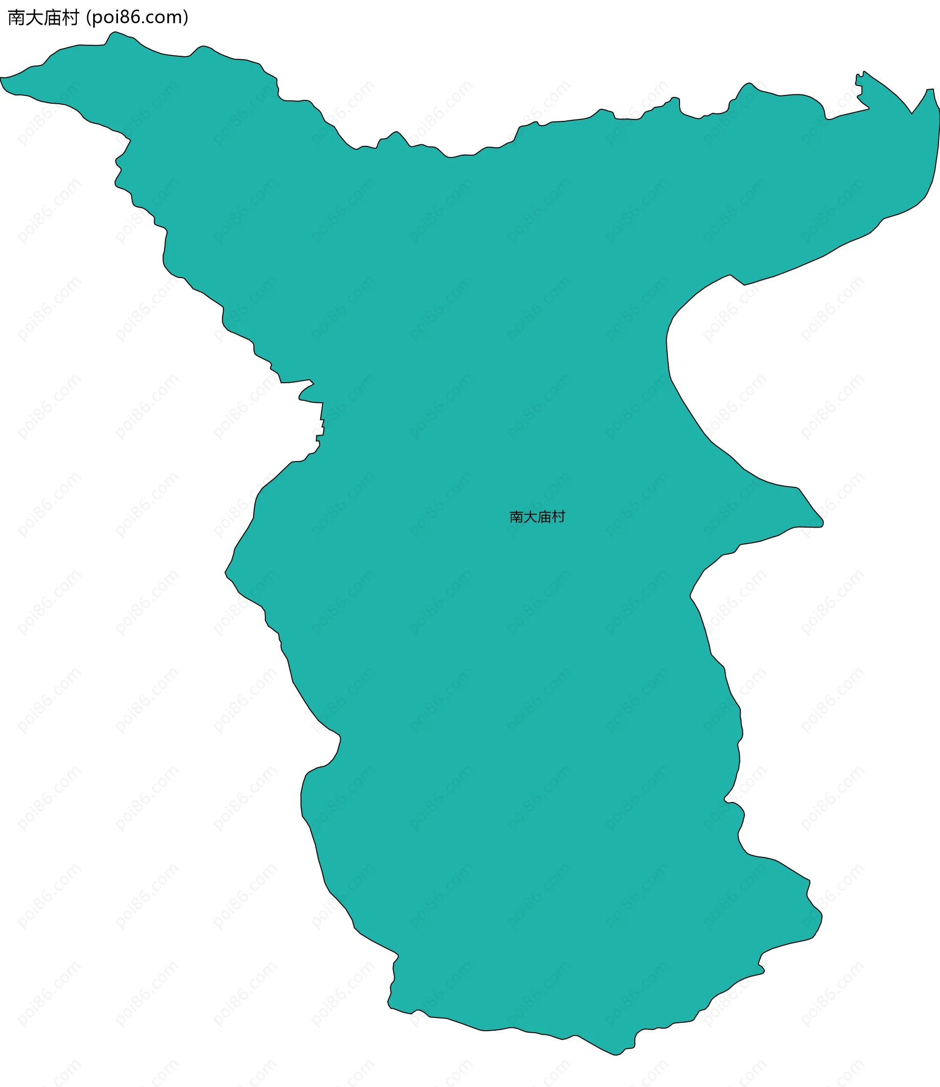 南大庙村边界地图