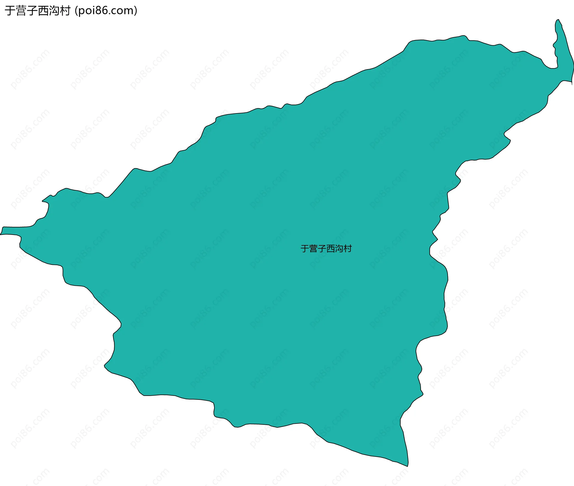 于营子西沟村边界地图