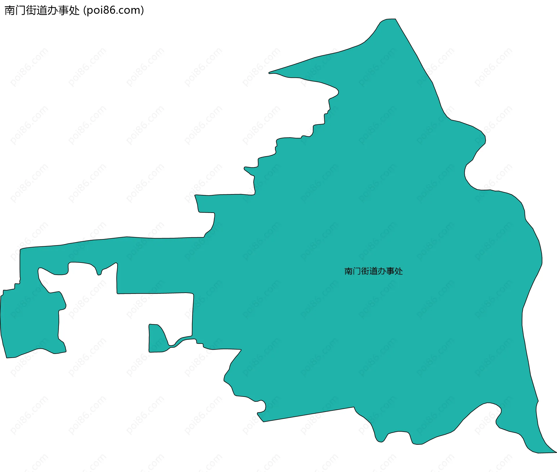 南门街道办事处边界地图