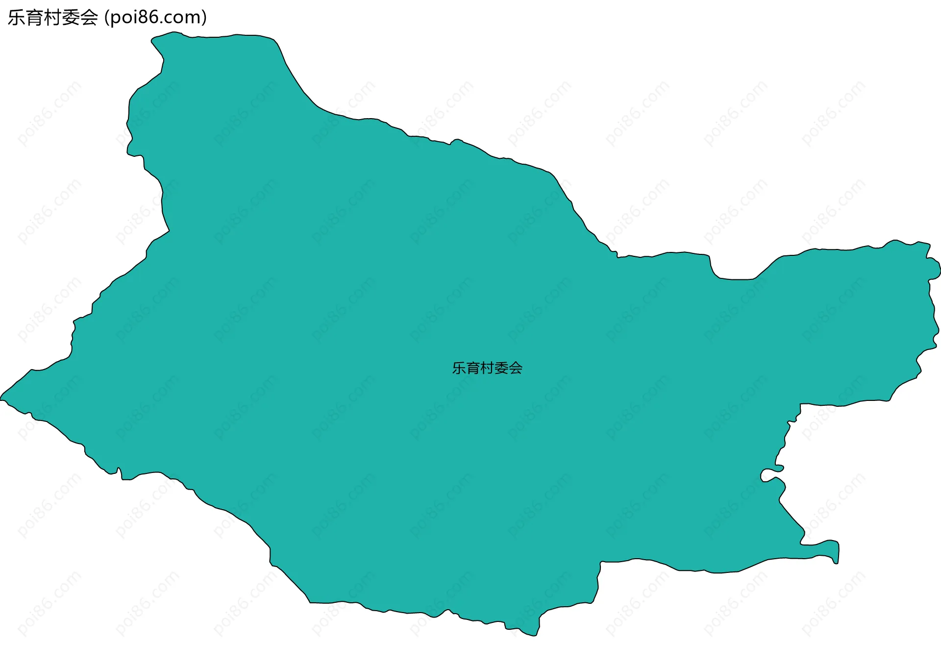 乐育村委会边界地图