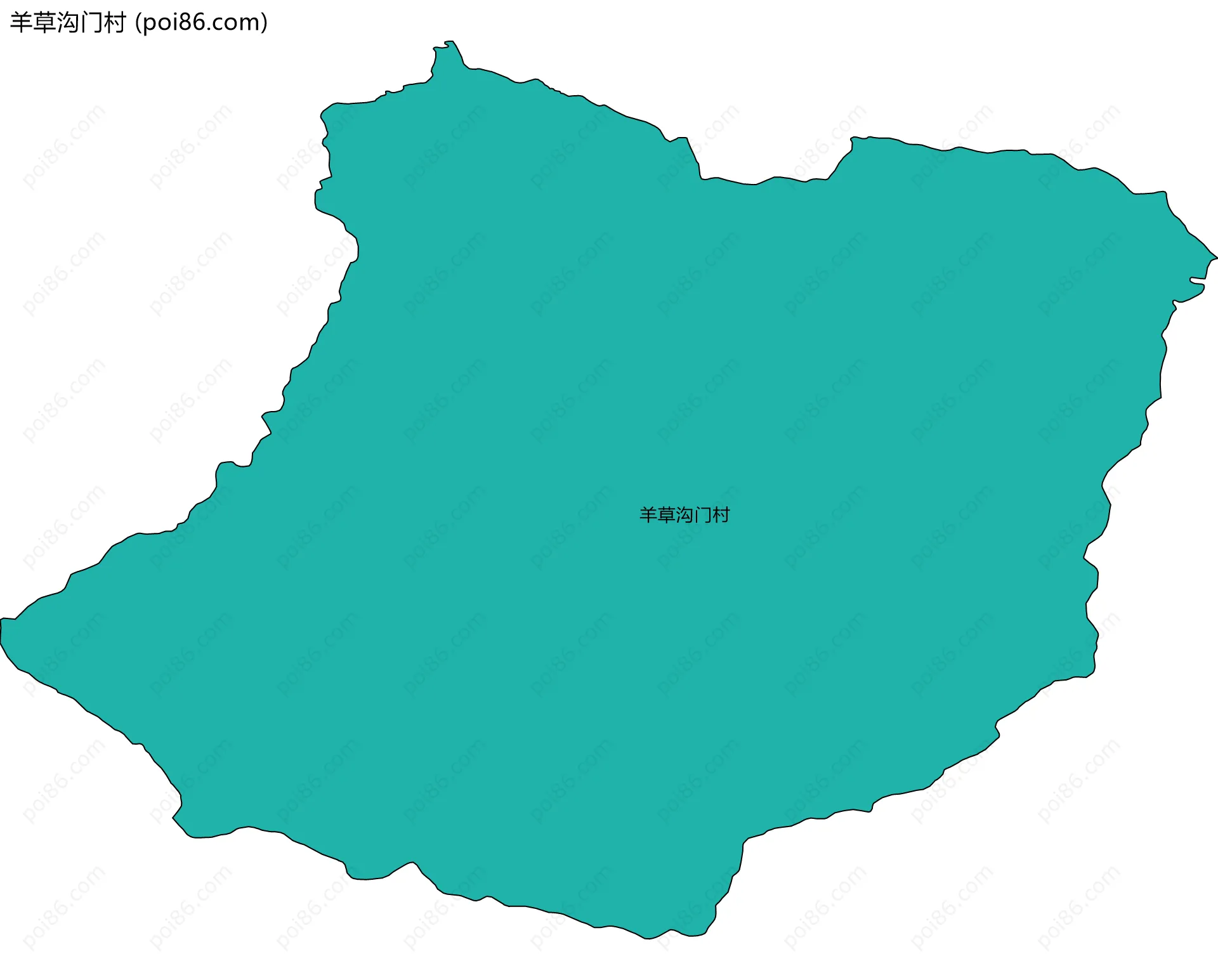 羊草沟门村边界地图