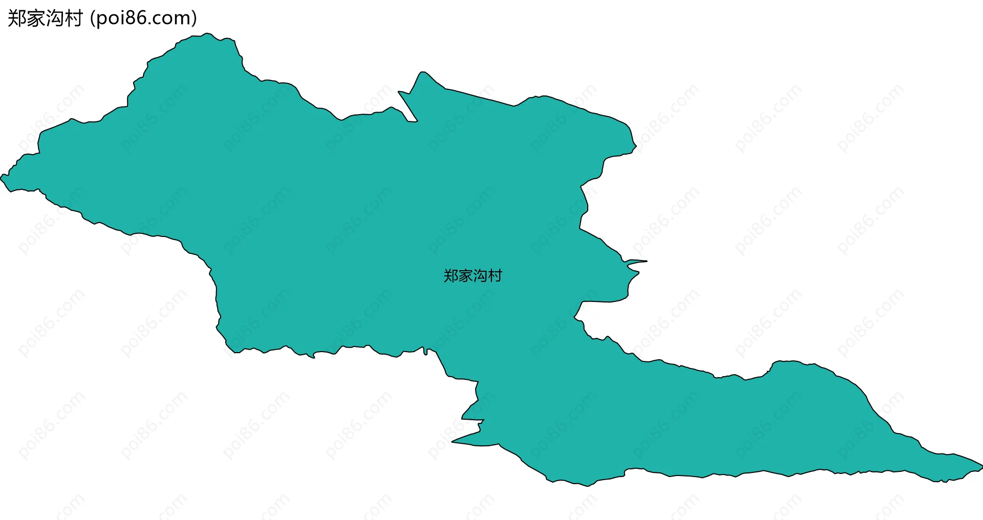 郑家沟村边界地图